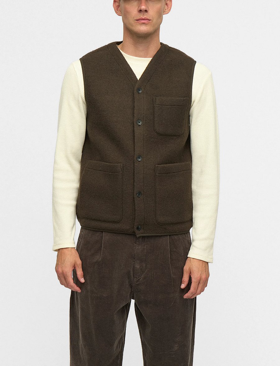 Anerkjendt - AKRAMSUS BOILED WOOL - vests - delicioso - 4