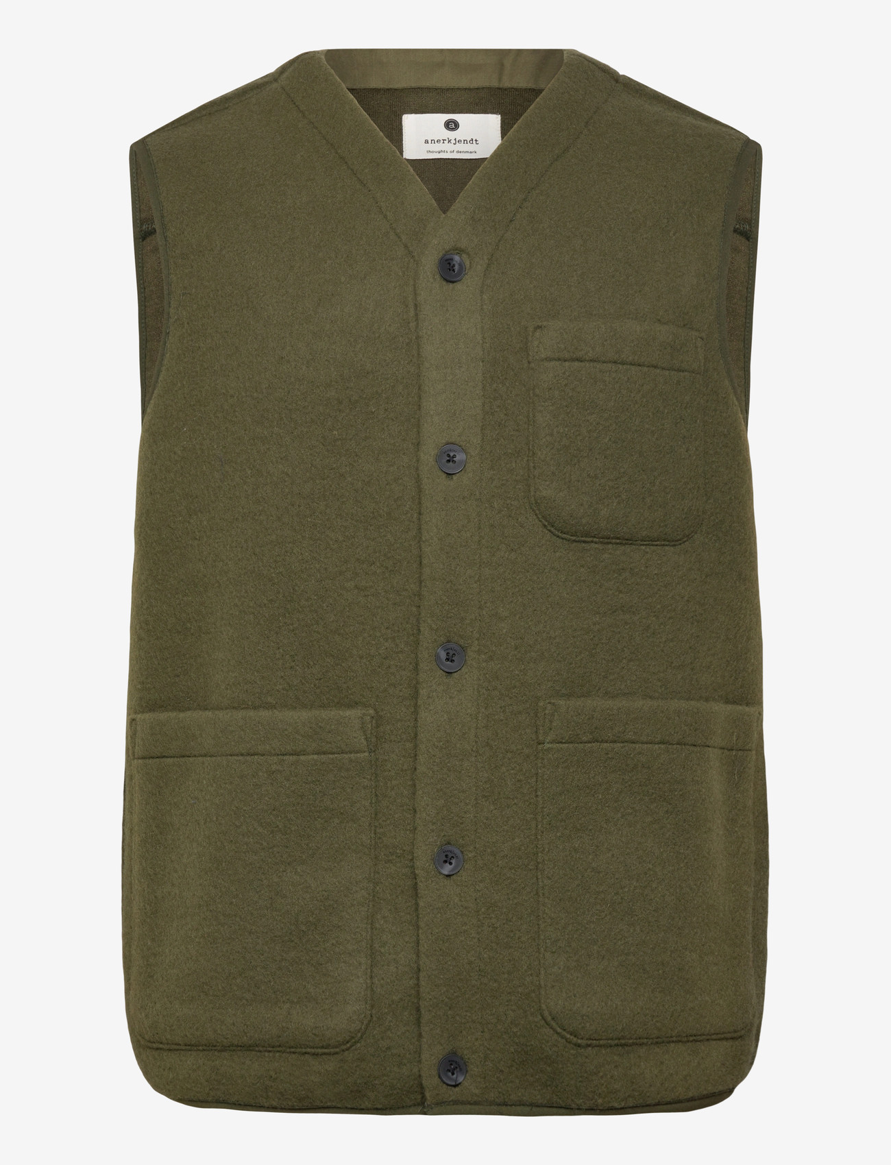 Anerkjendt - AKRAMSUS BOILED WOOL - herbstliche kleidung - forest night - 0