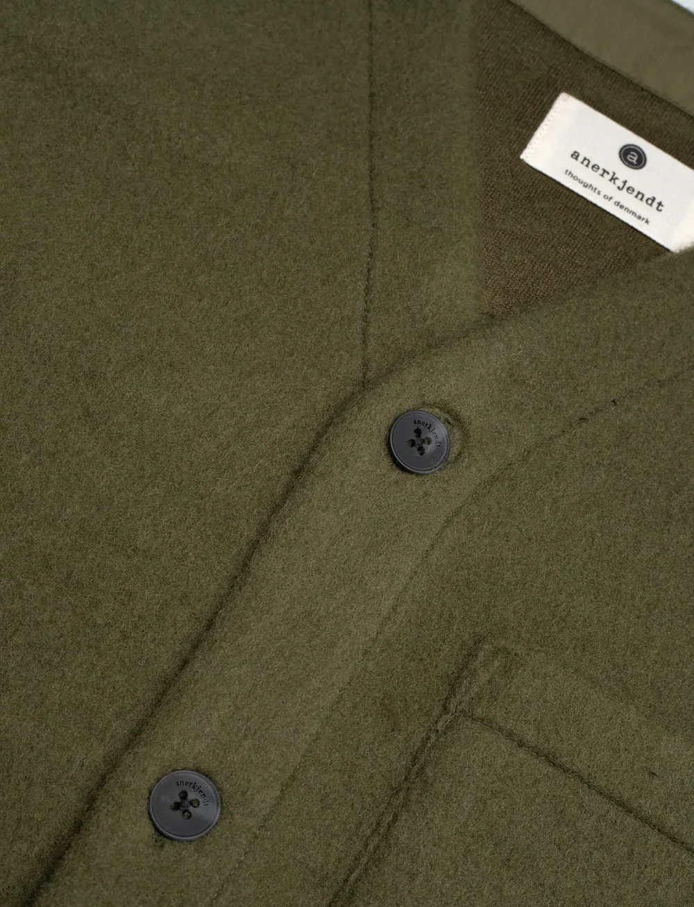 Anerkjendt - AKRAMSUS BOILED WOOL - veste - forest night - 2