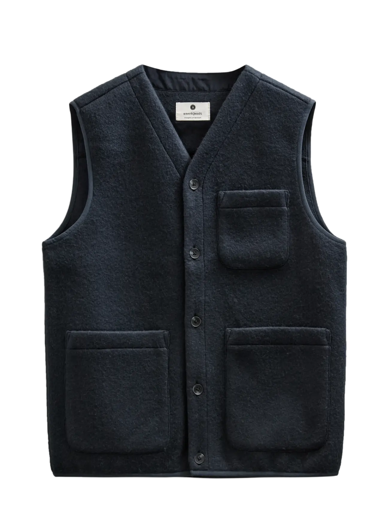 Anerkjendt - AKRAMSUS BOILED WOOL - vests - sky captain - 1