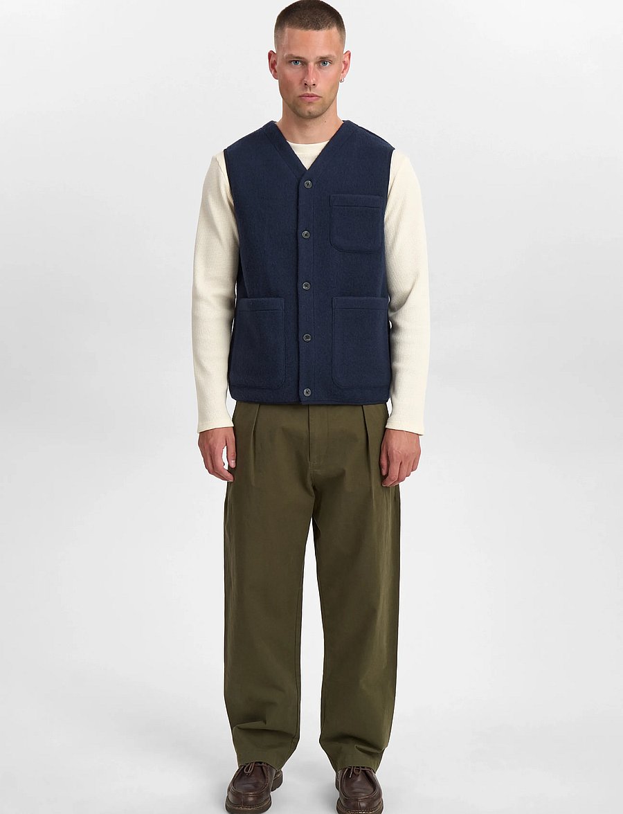 Anerkjendt - AKRAMSUS BOILED WOOL - vests - sky captain - 3