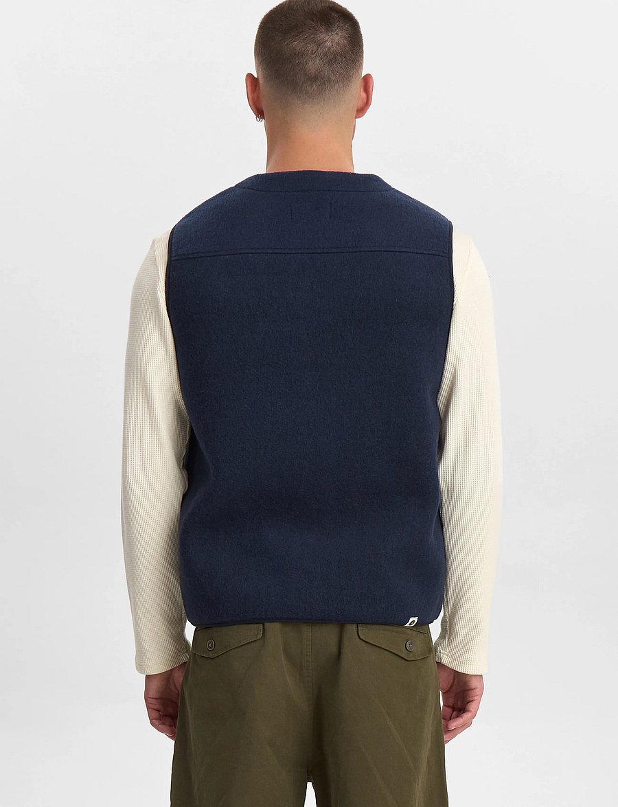Anerkjendt - AKRAMSUS BOILED WOOL - vests - sky captain - 5