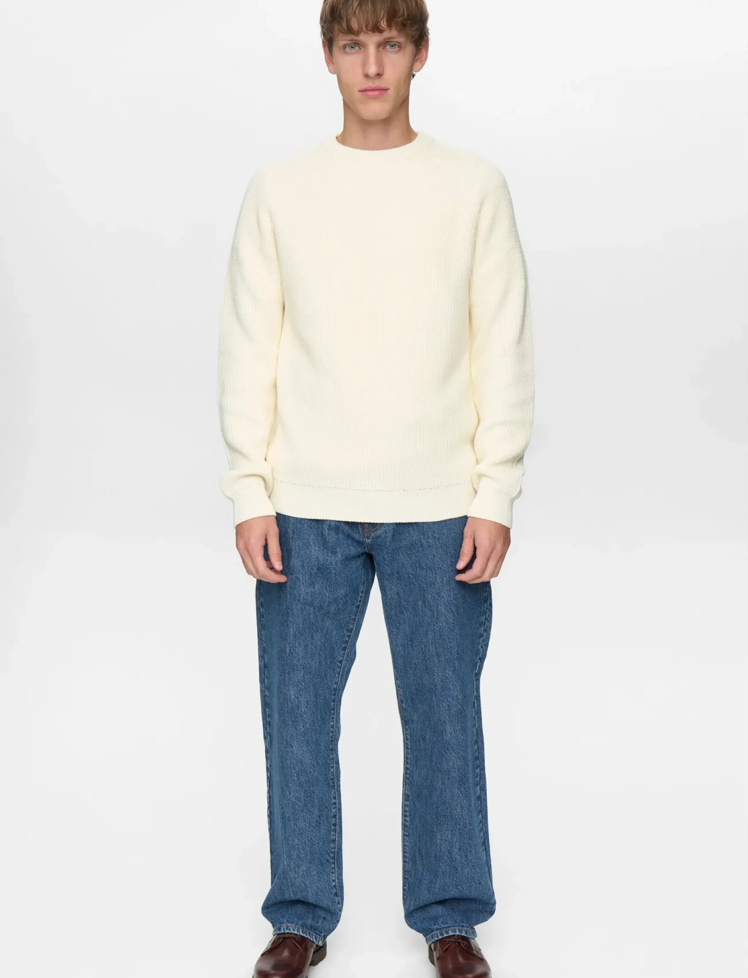 Anerkjendt - AKSUNE PATENT KNIT - rundhalsad - tofu - 3