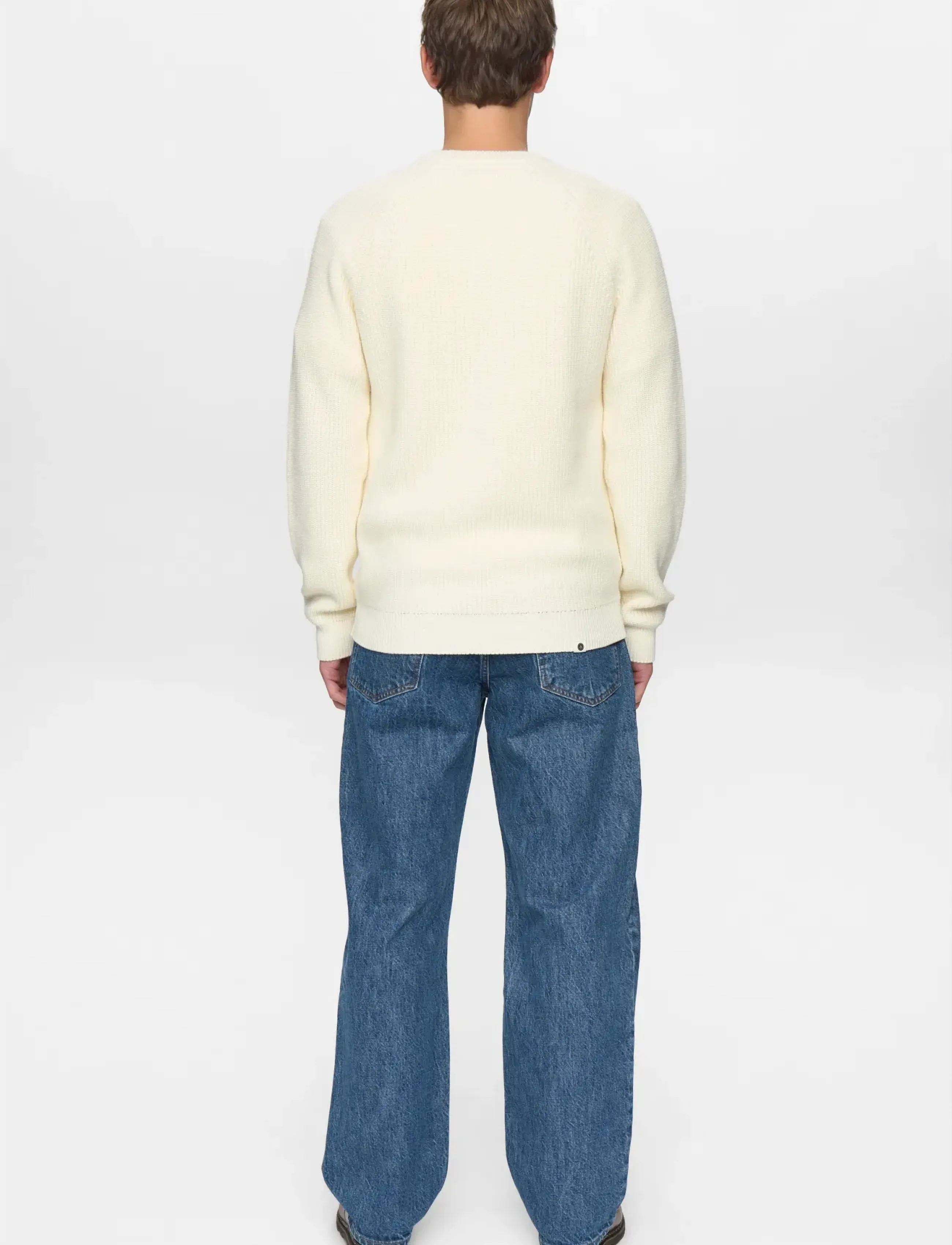 Anerkjendt - AKSUNE PATENT KNIT - rundhalsad - tofu - 5