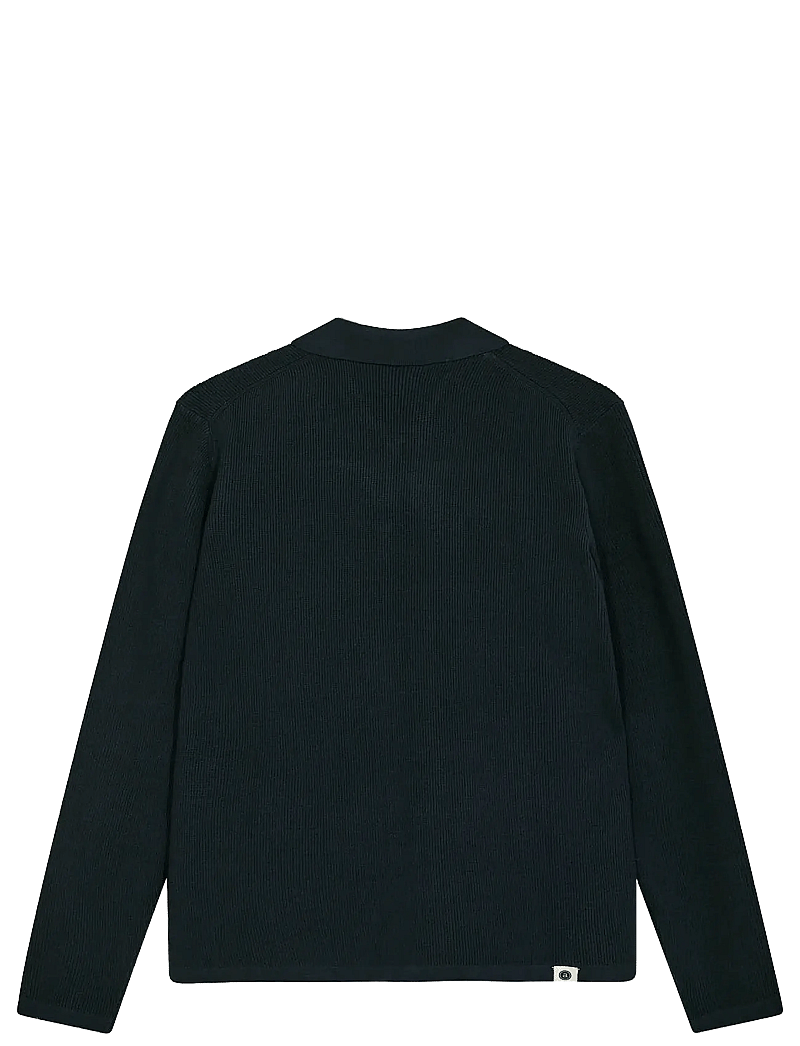 Anerkjendt - AKSVEND NEEDLE RIB KNIT CARDIGAN - gestrickte polohemden - sky captain - 1