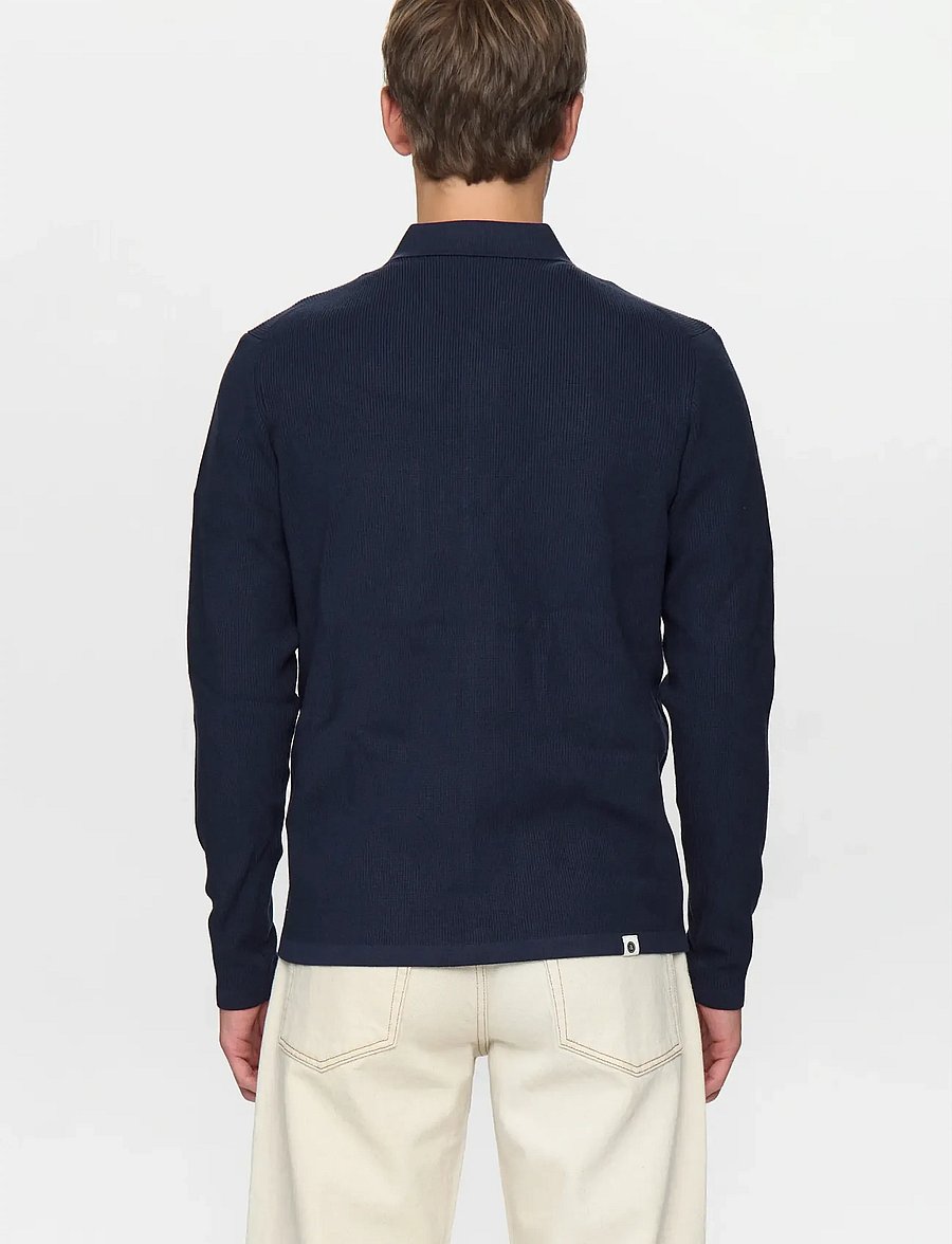 Anerkjendt - AKSVEND NEEDLE RIB KNIT CARDIGAN - polos en tricot à manches longues - sky captain - 4