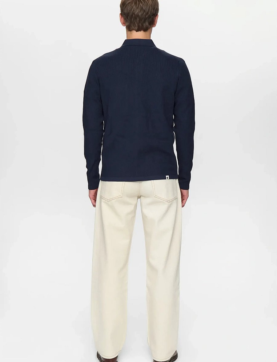 Anerkjendt - AKSVEND NEEDLE RIB KNIT CARDIGAN - polos en tricot à manches longues - sky captain - 5
