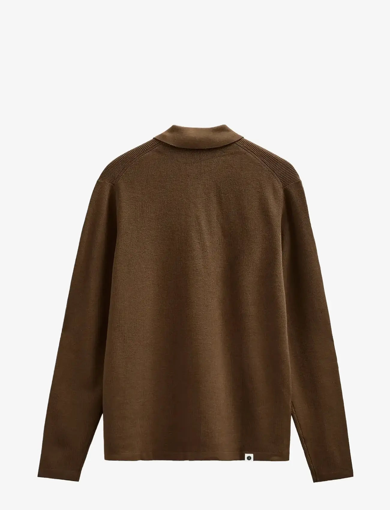 Anerkjendt - AKSVEND NEEDLE RIB KNIT CARDIGAN - stickade pikéer - teak - 2