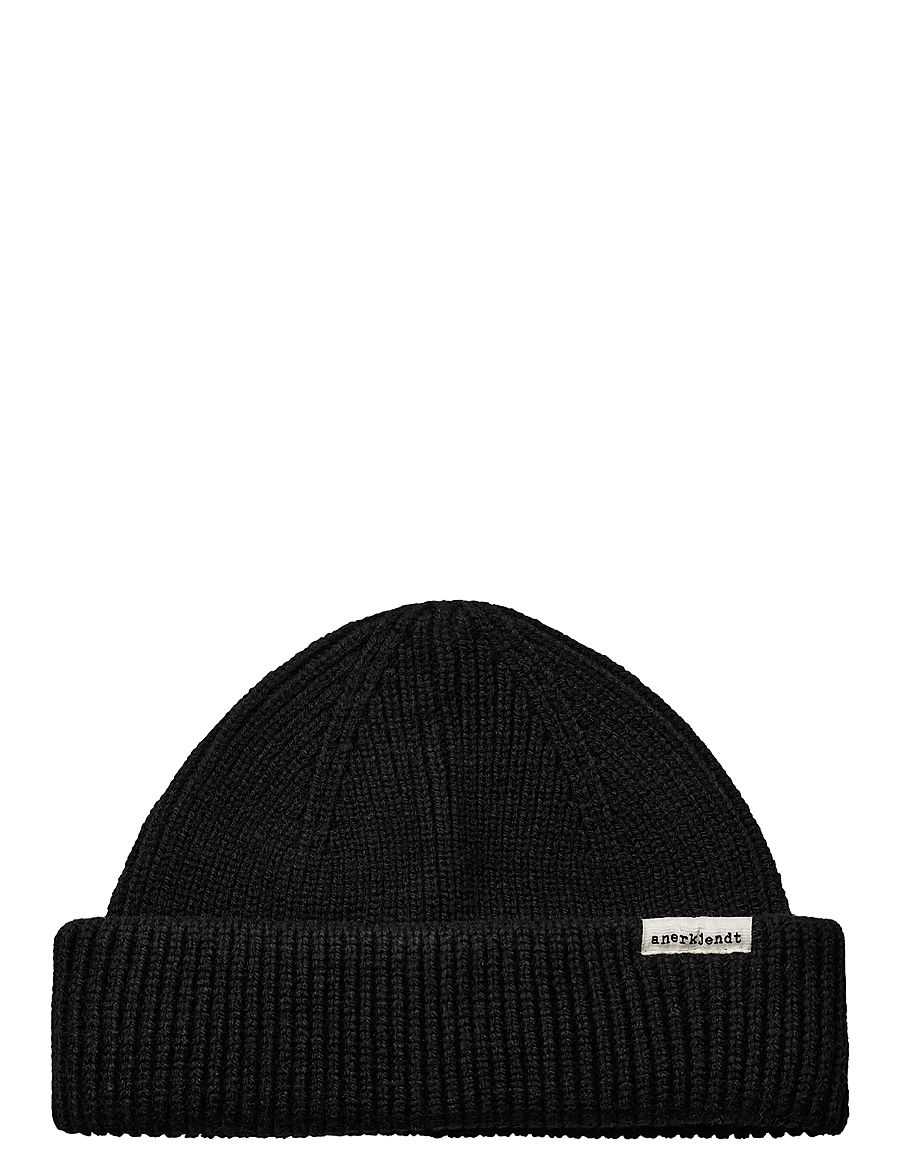 Anerkjendt - AKSILVOLO MERINO HOOD - caviar - 0