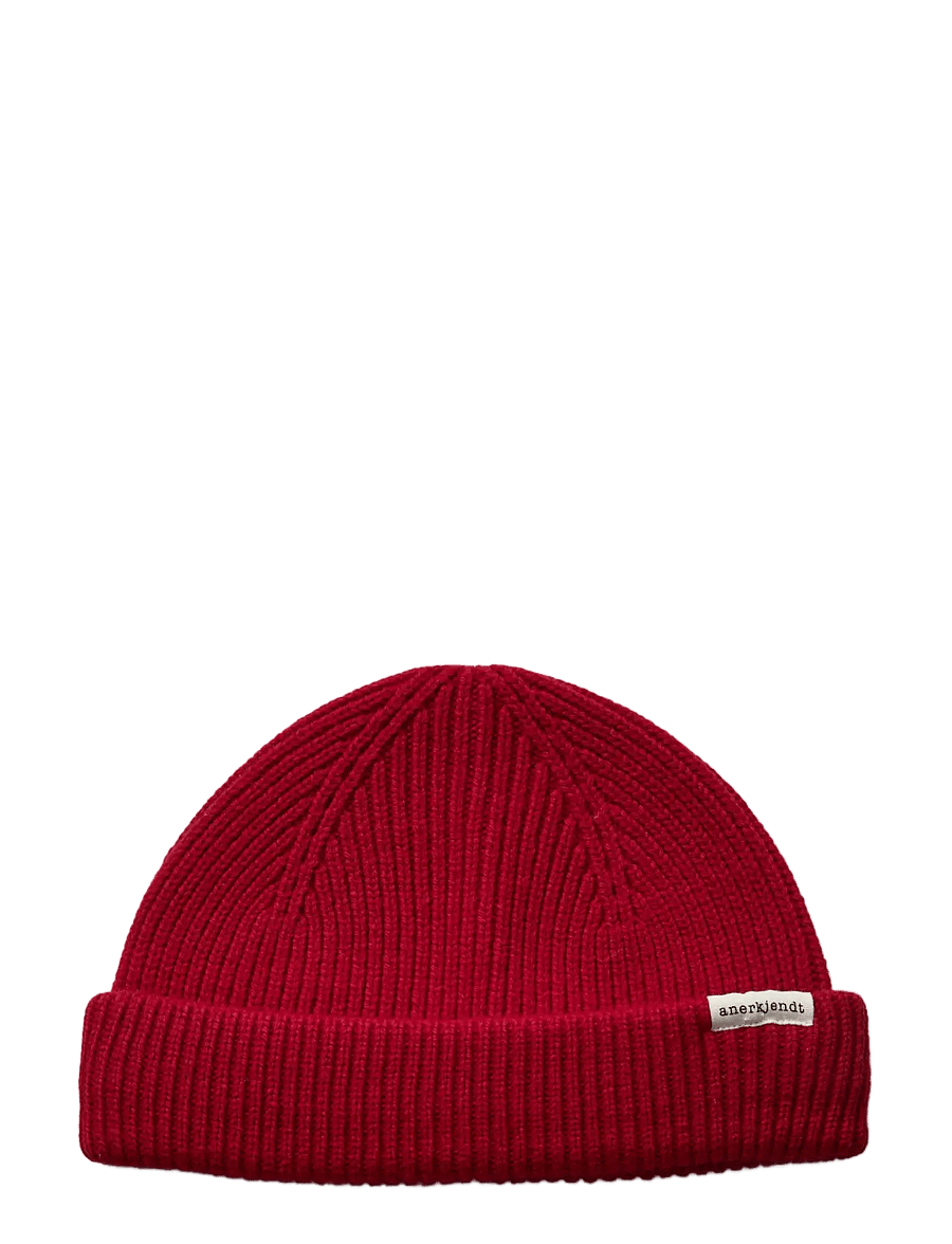 Anerkjendt - AKSILVOLO MERINO HOOD - mützen - red dahlia - 0
