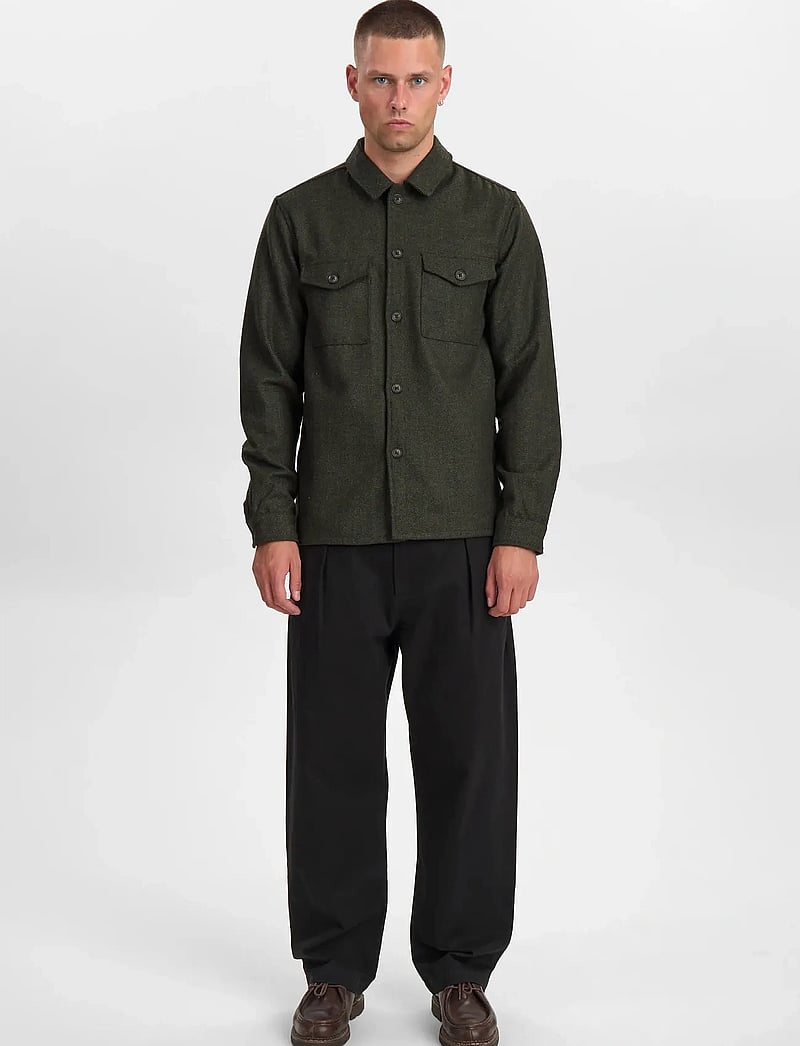 Anerkjendt - AKOSCAR WOOL OVERSHIRT - kollektionen - forest night - 3