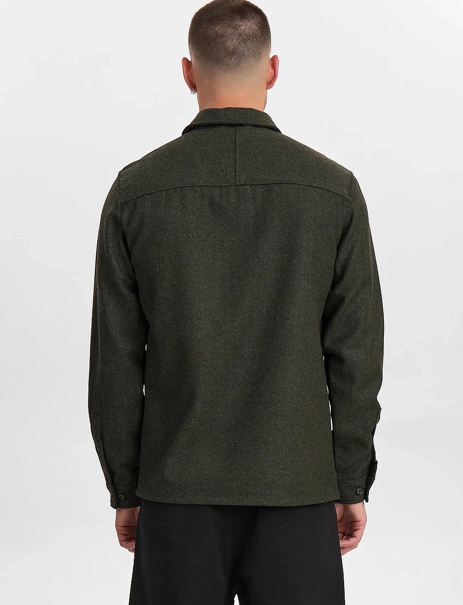 Anerkjendt - AKOSCAR WOOL OVERSHIRT - mallistot - forest night - 4