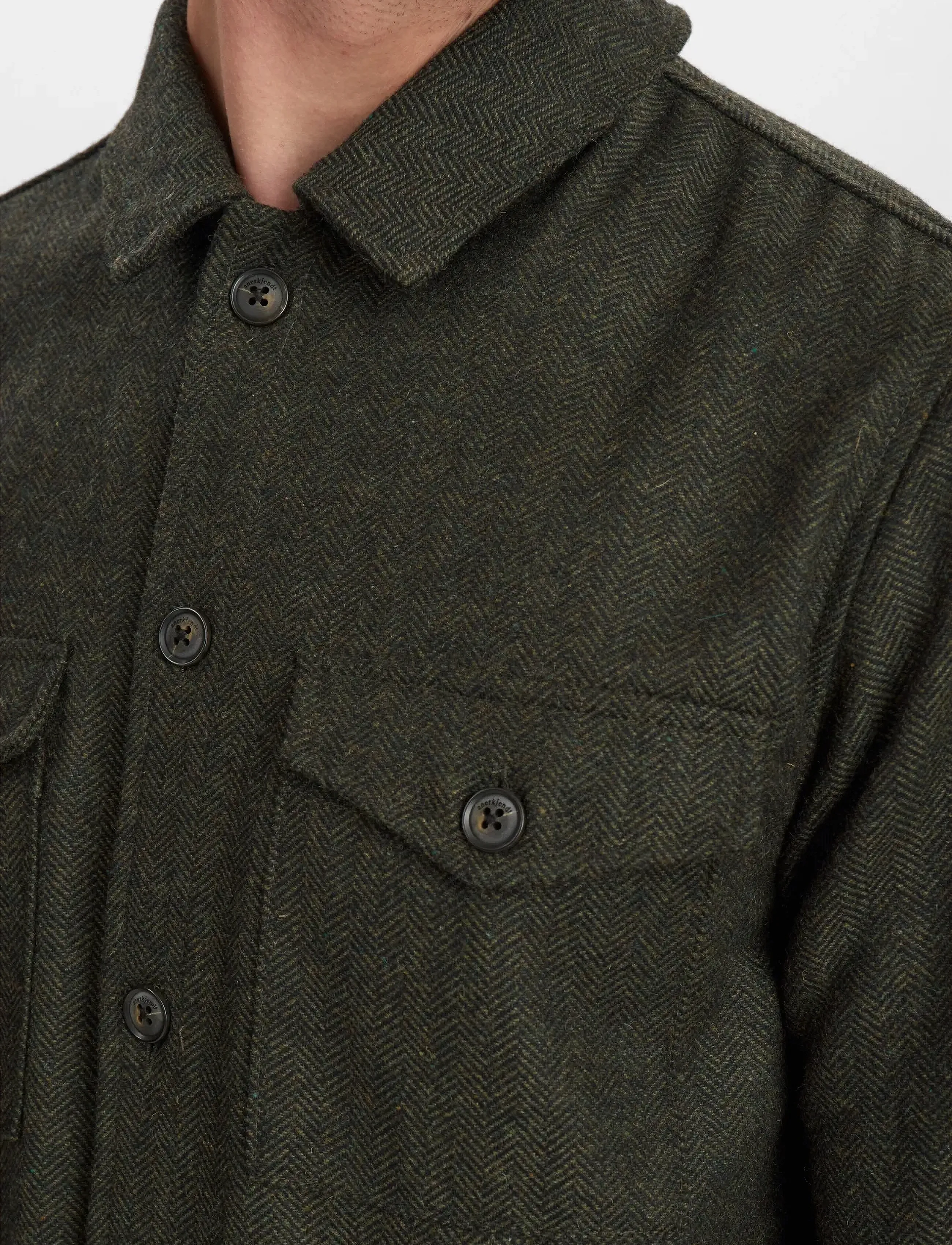 Anerkjendt - AKOSCAR WOOL OVERSHIRT - mallistot - forest night - 5