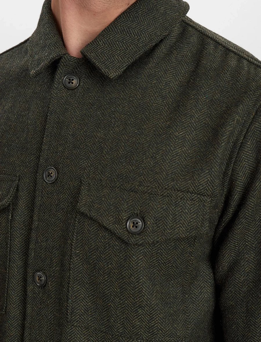 Anerkjendt - AKOSCAR WOOL OVERSHIRT - mallistot - forest night - 5