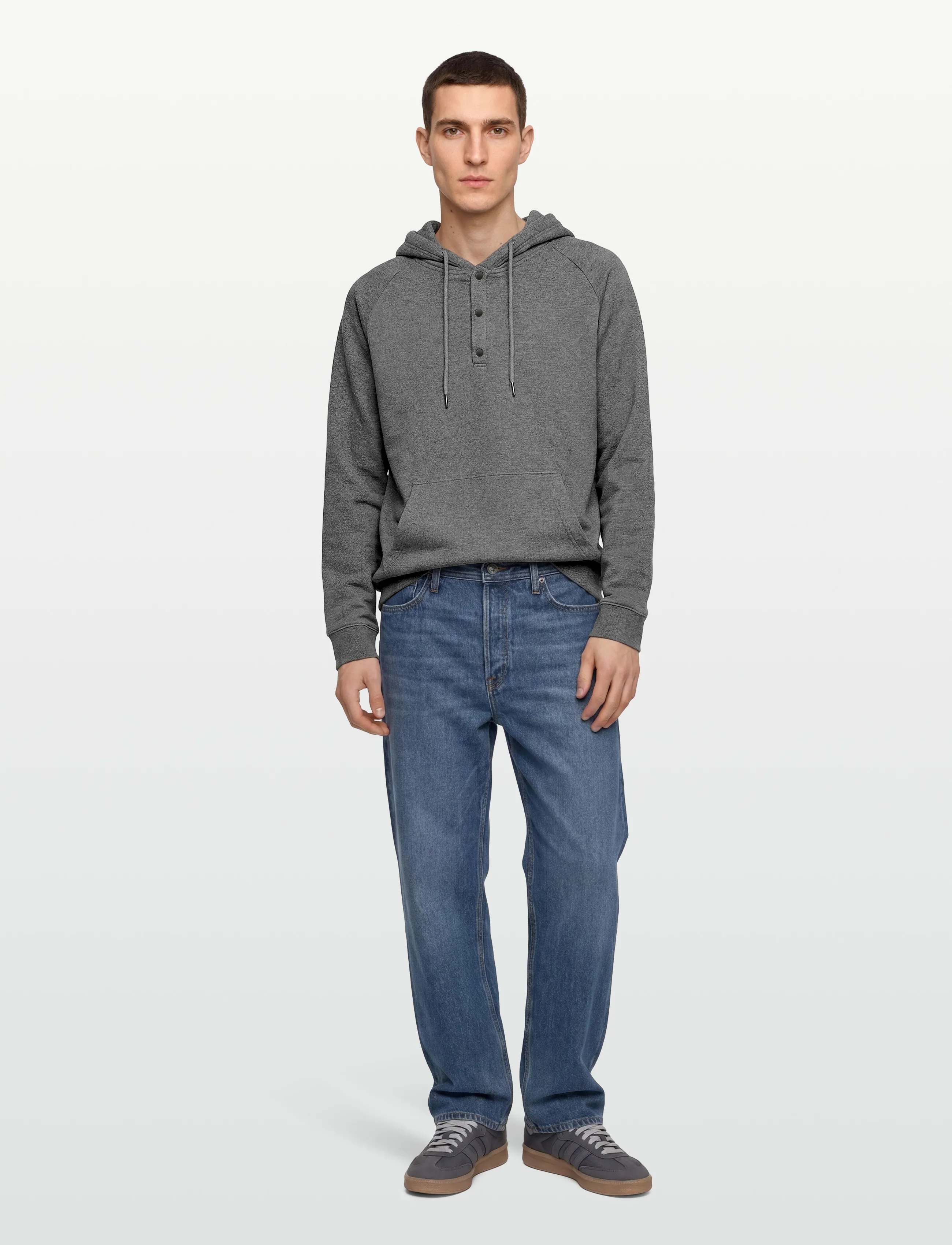 Anerkjendt Aktoni Basic Hoodie Sweat, XXL, Sweatshirts & Hoodies, Grau - Männerswear