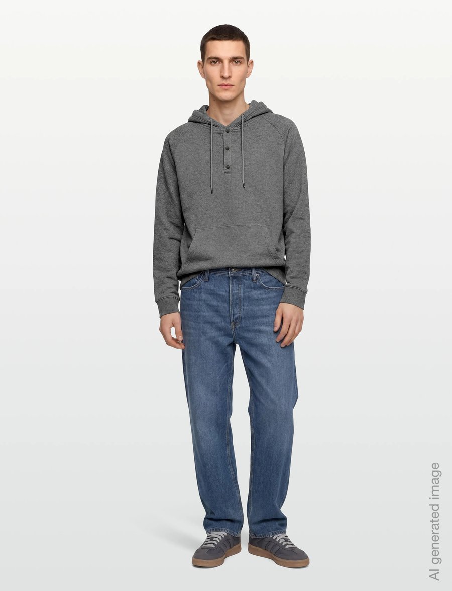 Anerkjendt - AKTONI BASIC HOODIE SWEAT - kapuzenpullover - medium grey mel - 0