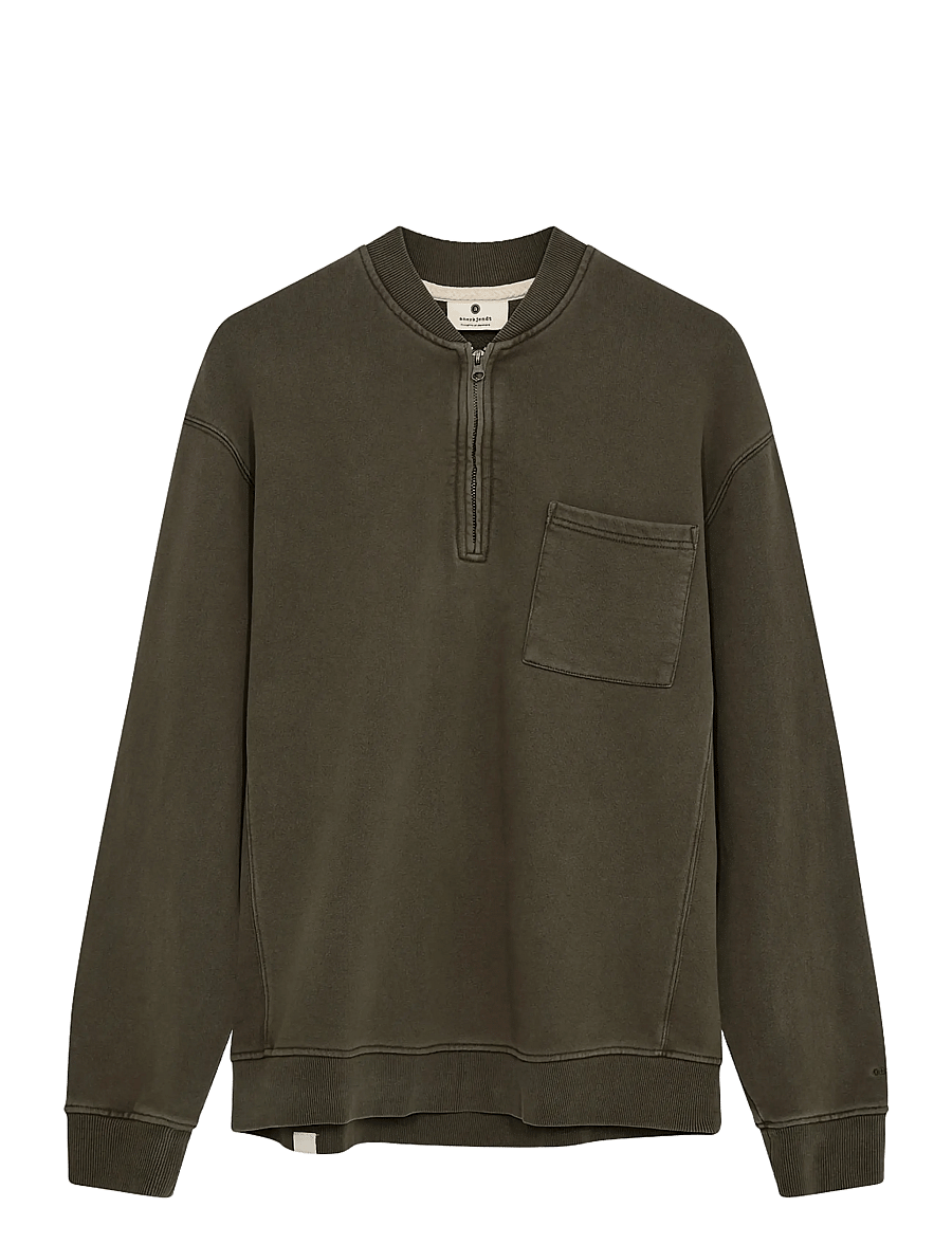Anerkjendt - AKTONI BASIC HALF ZIP - pullover mit halbem reißverschluss - forest night - 0