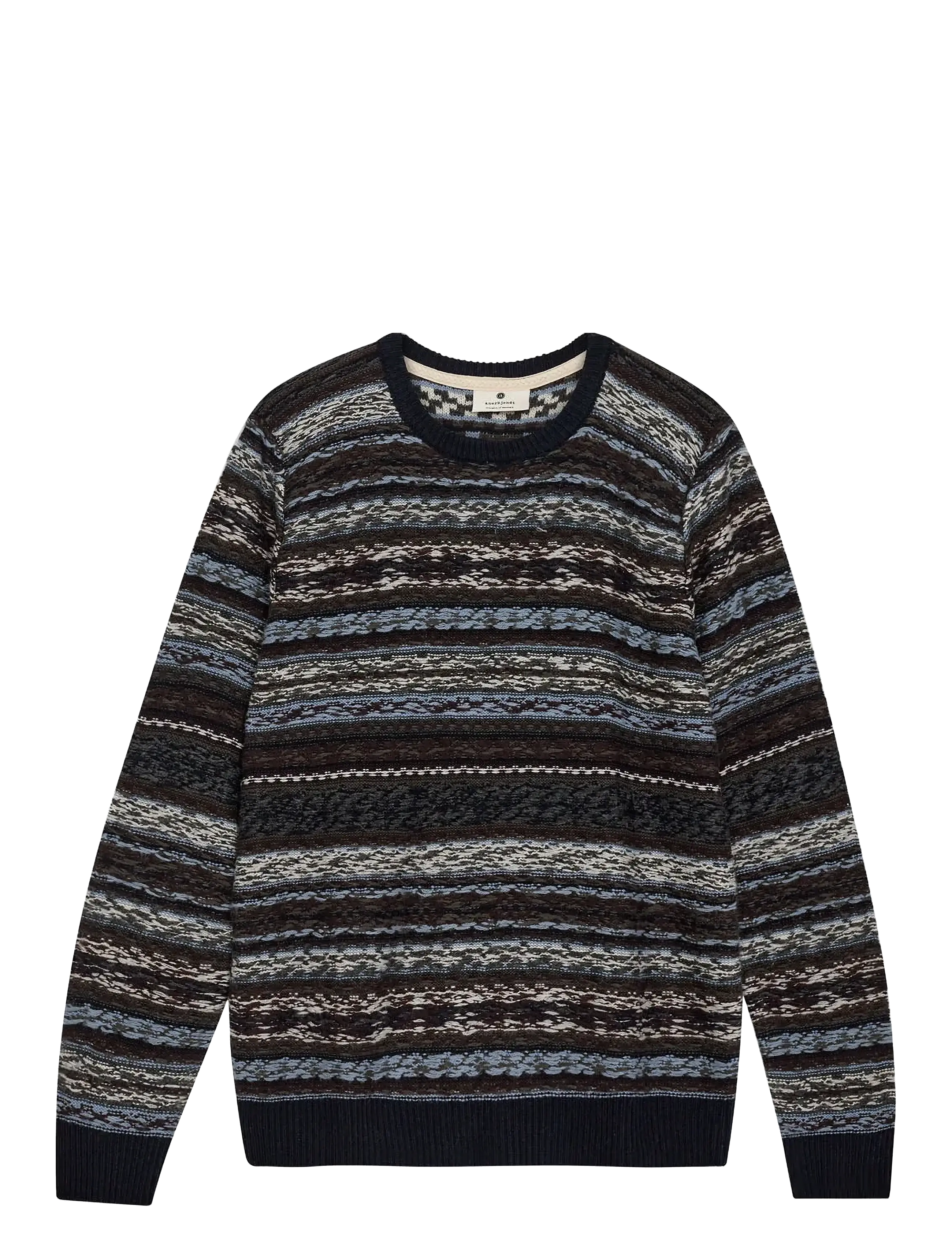 ANERKJENDT Aksune Reverse Inka Knit Navy - L - Herren