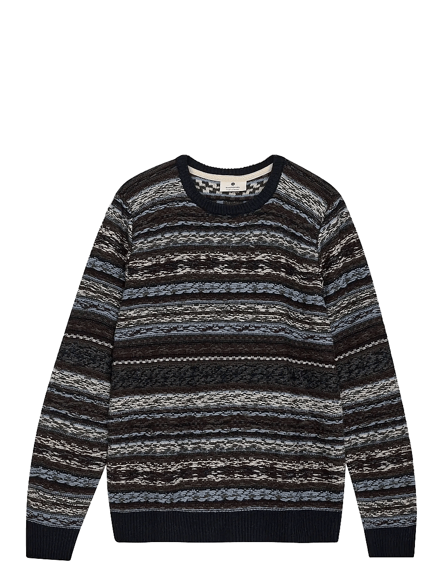 Anerkjendt - AKSUNE REVERSE INKA KNIT - rundhals - sky captain - 1