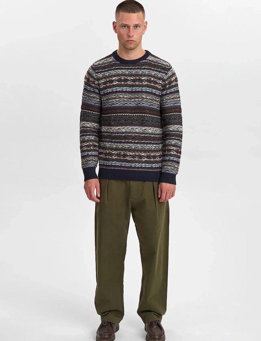 Anerkjendt - AKSUNE REVERSE INKA KNIT - rundhals - sky captain - 3