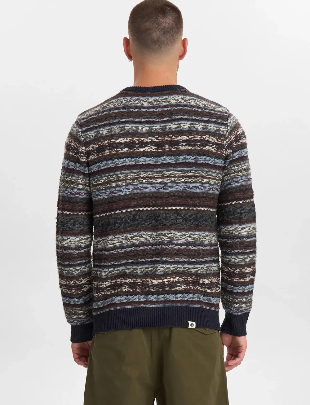 Anerkjendt - AKSUNE REVERSE INKA KNIT - rund hals - sky captain - 4