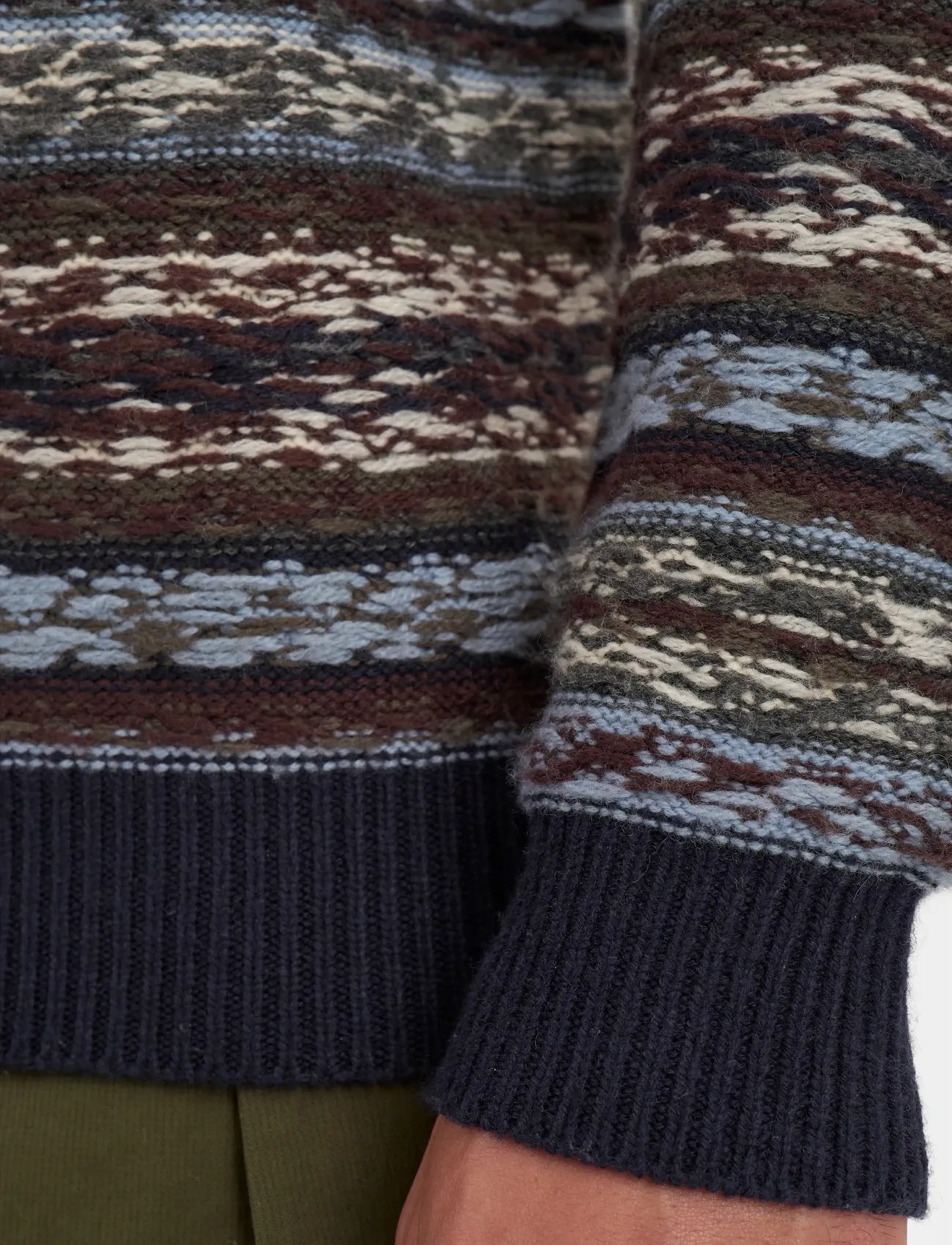 Anerkjendt AKSUNE REVERSE INKA KNIT - Rundhals - SKY CAPTAIN / navy