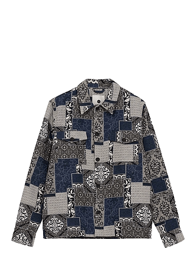 Anerkjendt AKOSCAR STRUCTURE OVERSHIRT - Outerwear - SKY CAPTAIN / multi