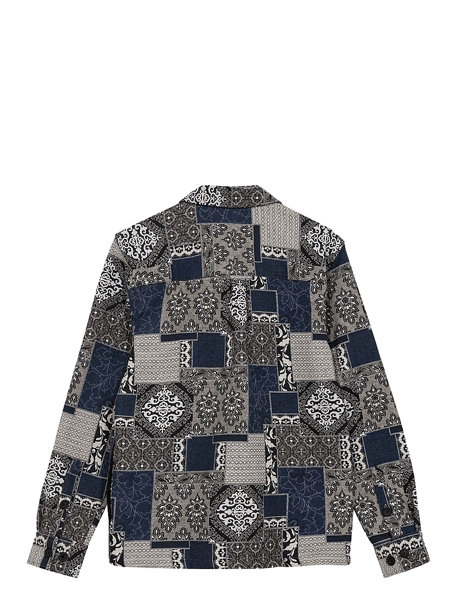 Anerkjendt - AKOSCAR STRUCTURE OVERSHIRT - frühlingsjacken - sky captain - 1