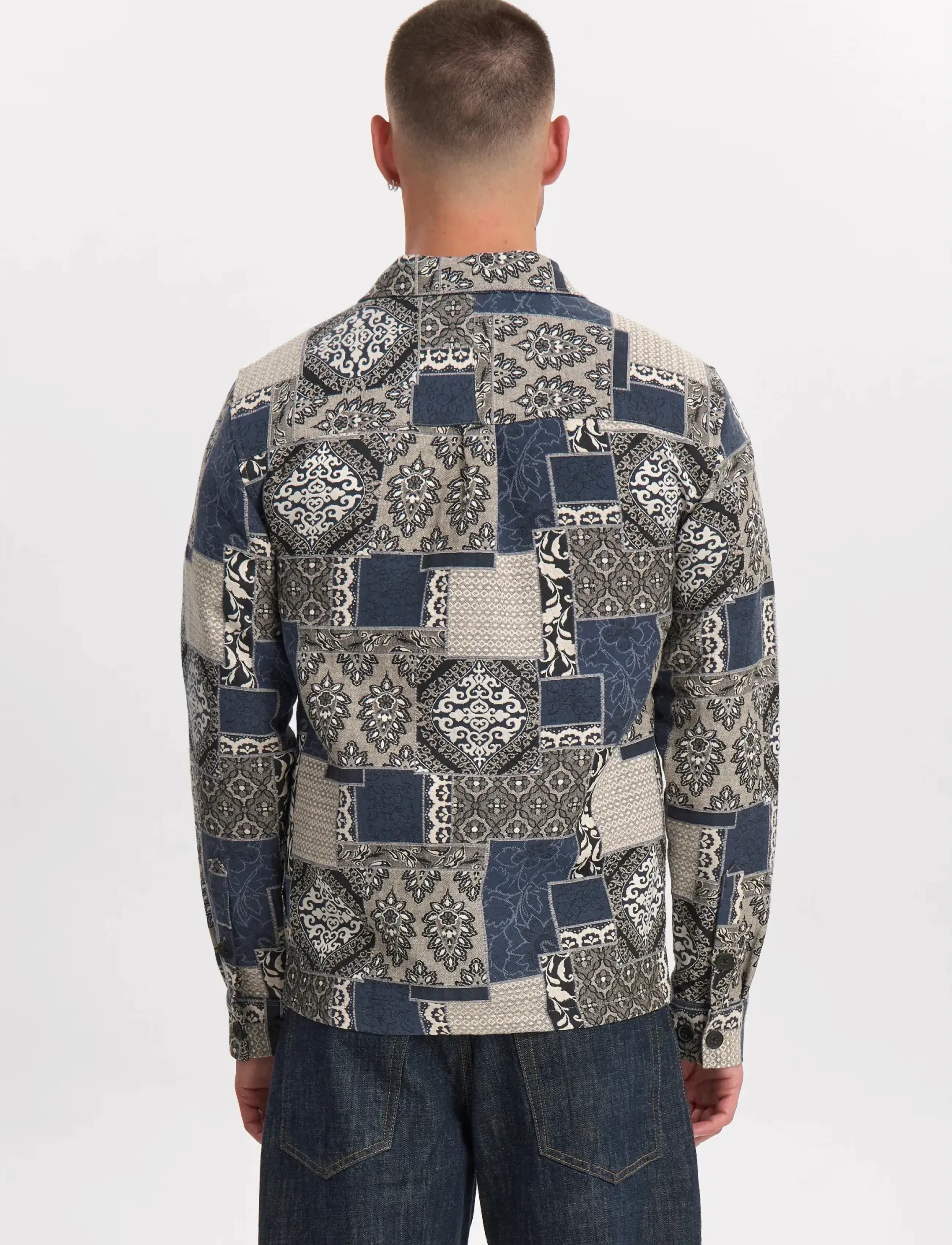 Anerkjendt - AKOSCAR STRUCTURE OVERSHIRT - kevadjakid - sky captain - 4