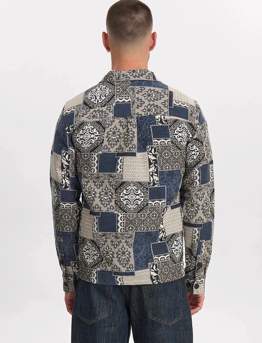 Anerkjendt - AKOSCAR STRUCTURE OVERSHIRT - frühlingsjacken - sky captain - 4