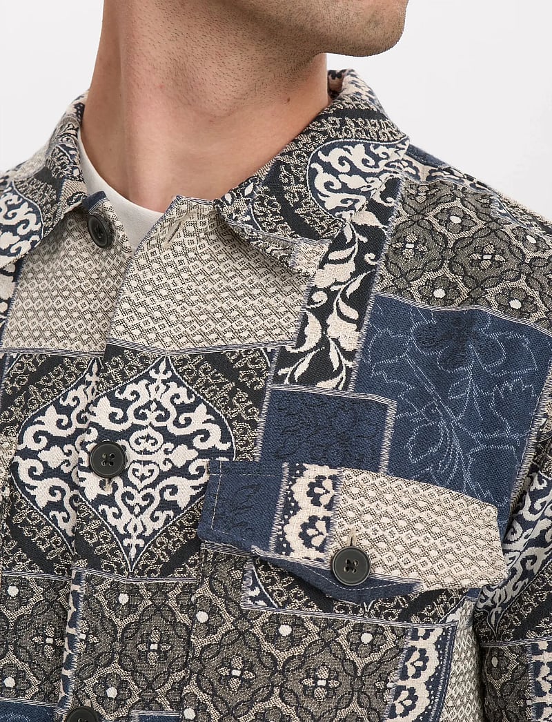 Anerkjendt - AKOSCAR STRUCTURE OVERSHIRT - frühlingsjacken - sky captain - 5