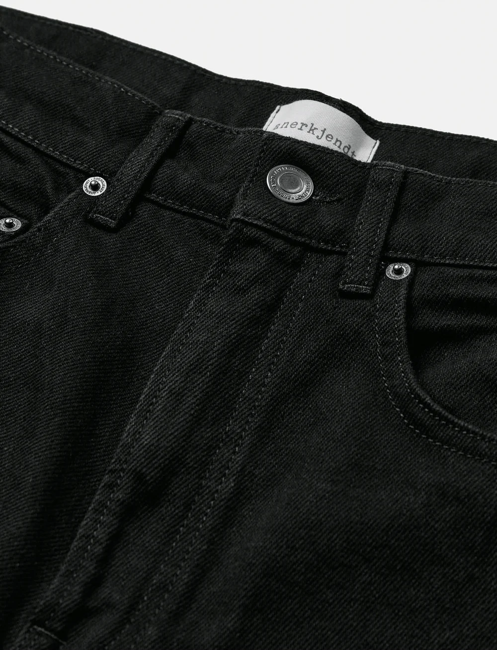 Anerkjendt - AKJUSTIN JEANS - 8001 TRUE BLACK - tavalised teksad - true black - 2