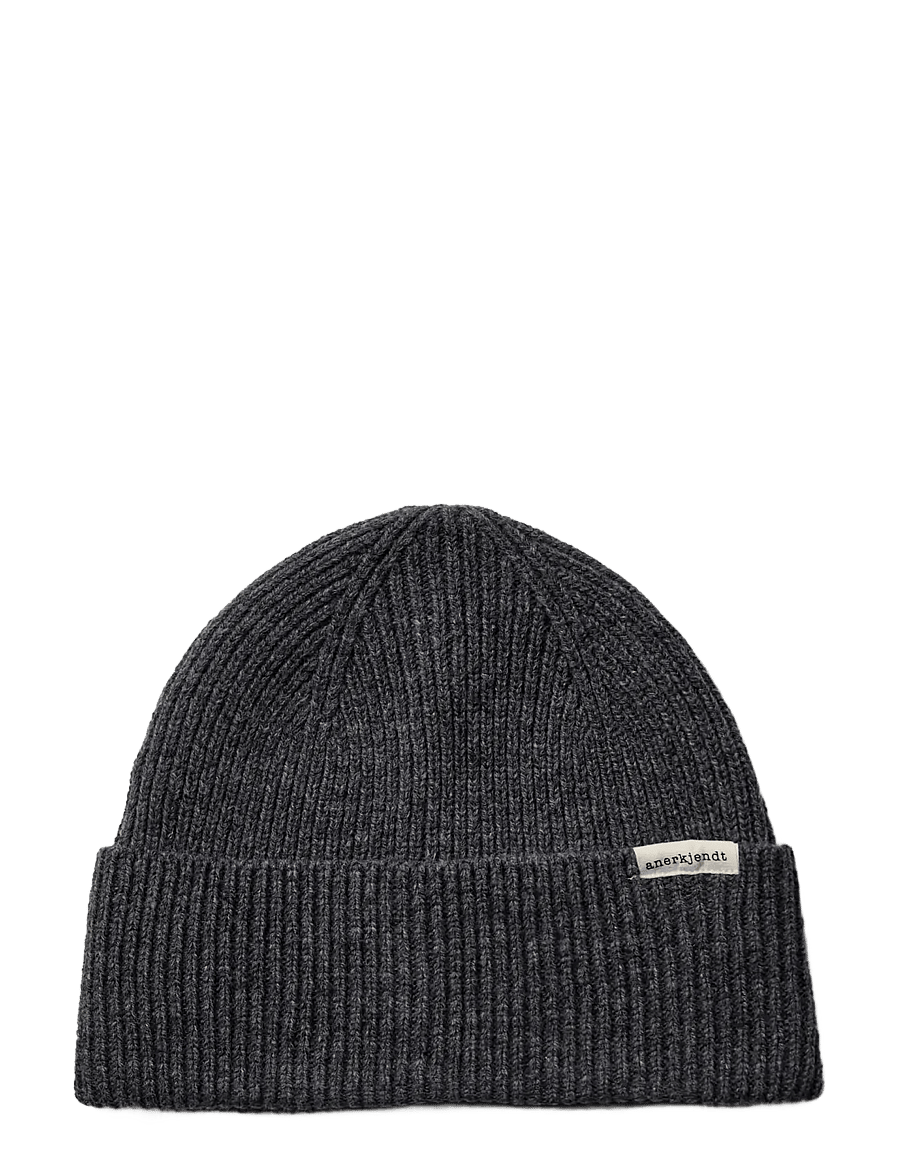 Anerkjendt - AKFELIX MERINO HOOD - dark grey melange - 0