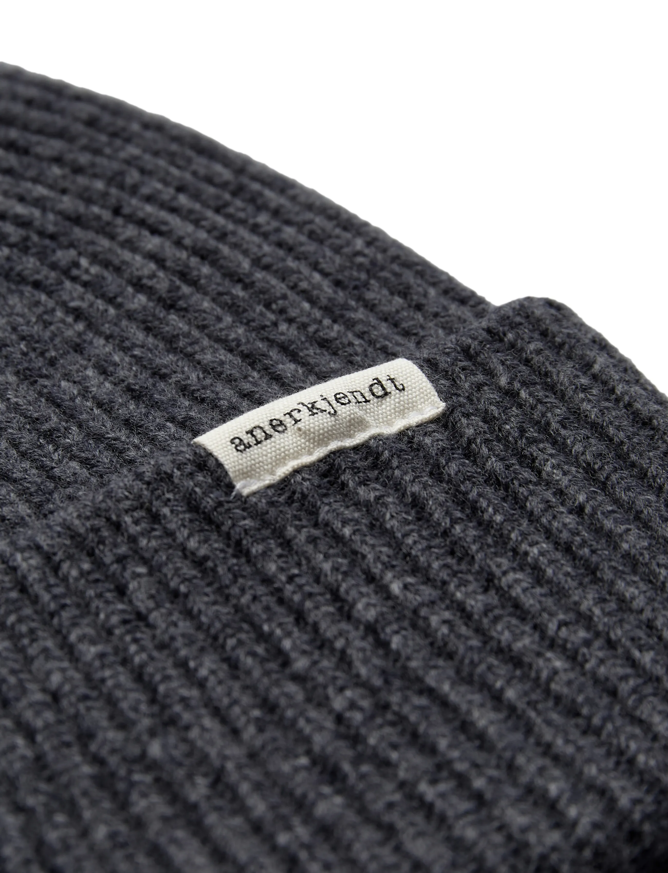 Anerkjendt - AKFELIX MERINO HOOD - dark grey melange - 2