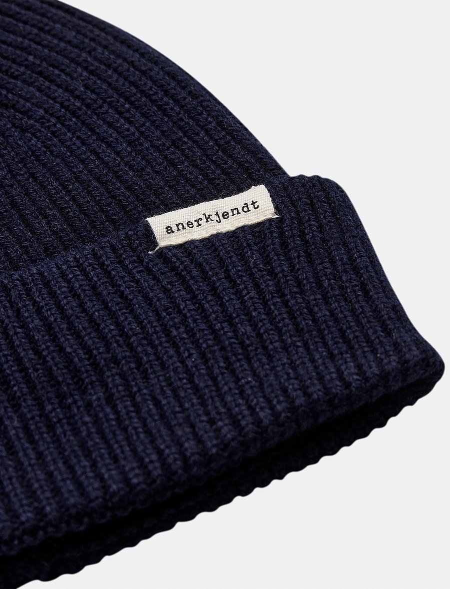 Anerkjendt - AKFELIX MERINO HOOD - mützen - sky captain - 2