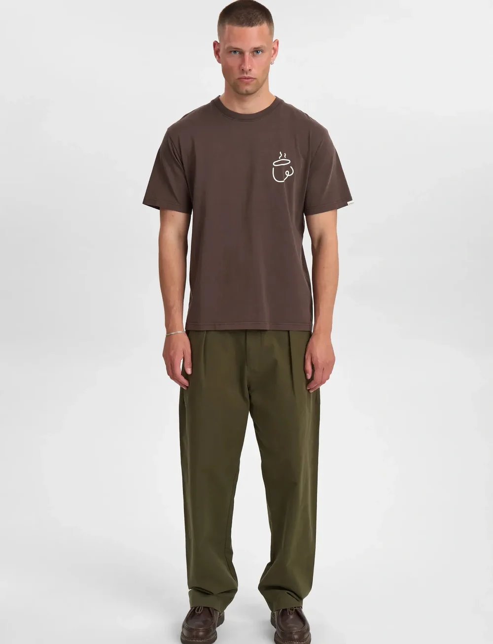 Anerkjendt - AKVILLADS ESPRESSO PRINT S/S TEE - kortærmede t-shirts - mulch - 4