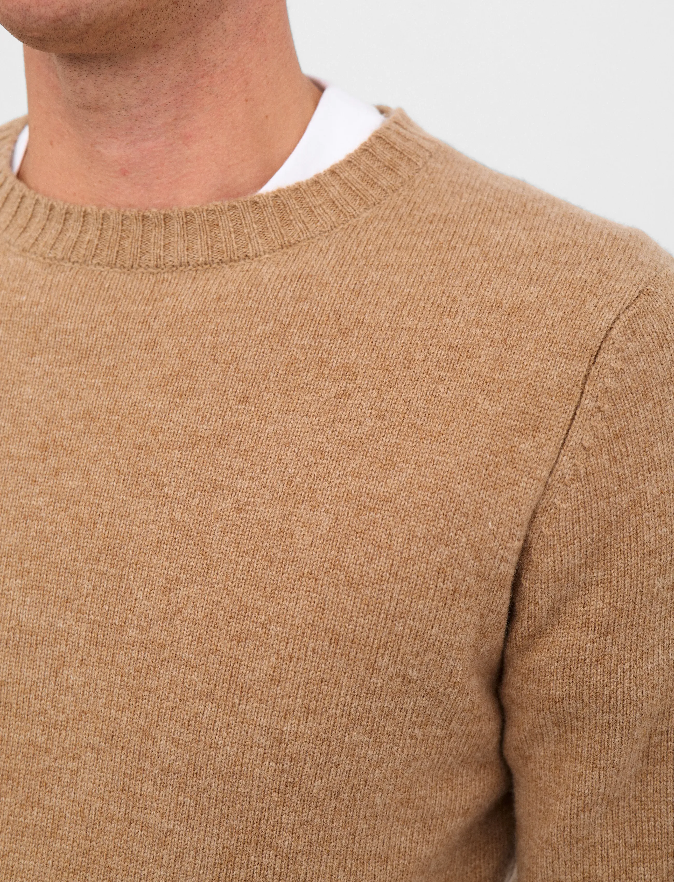 Anerkjendt - AKPETER MERINO WOOL KNIT - rundhals - ermine - 5
