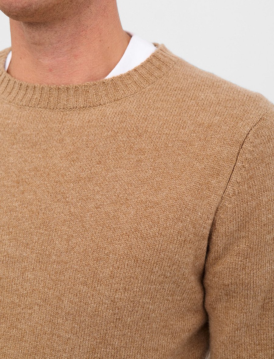 Anerkjendt - AKPETER MERINO WOOL KNIT - rundhals - ermine - 5