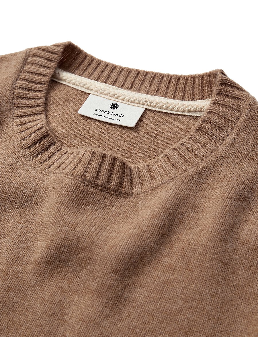 Anerkjendt - AKPETER MERINO WOOL KNIT - rundhals - ermine - 2
