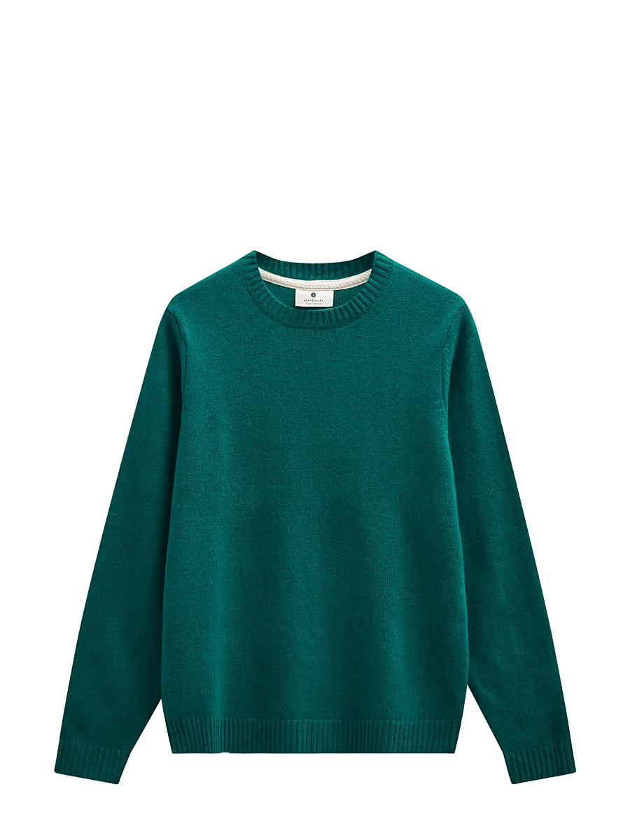 Anerkjendt - AKPETER MERINO WOOL KNIT - rundhals - hunter green - 0