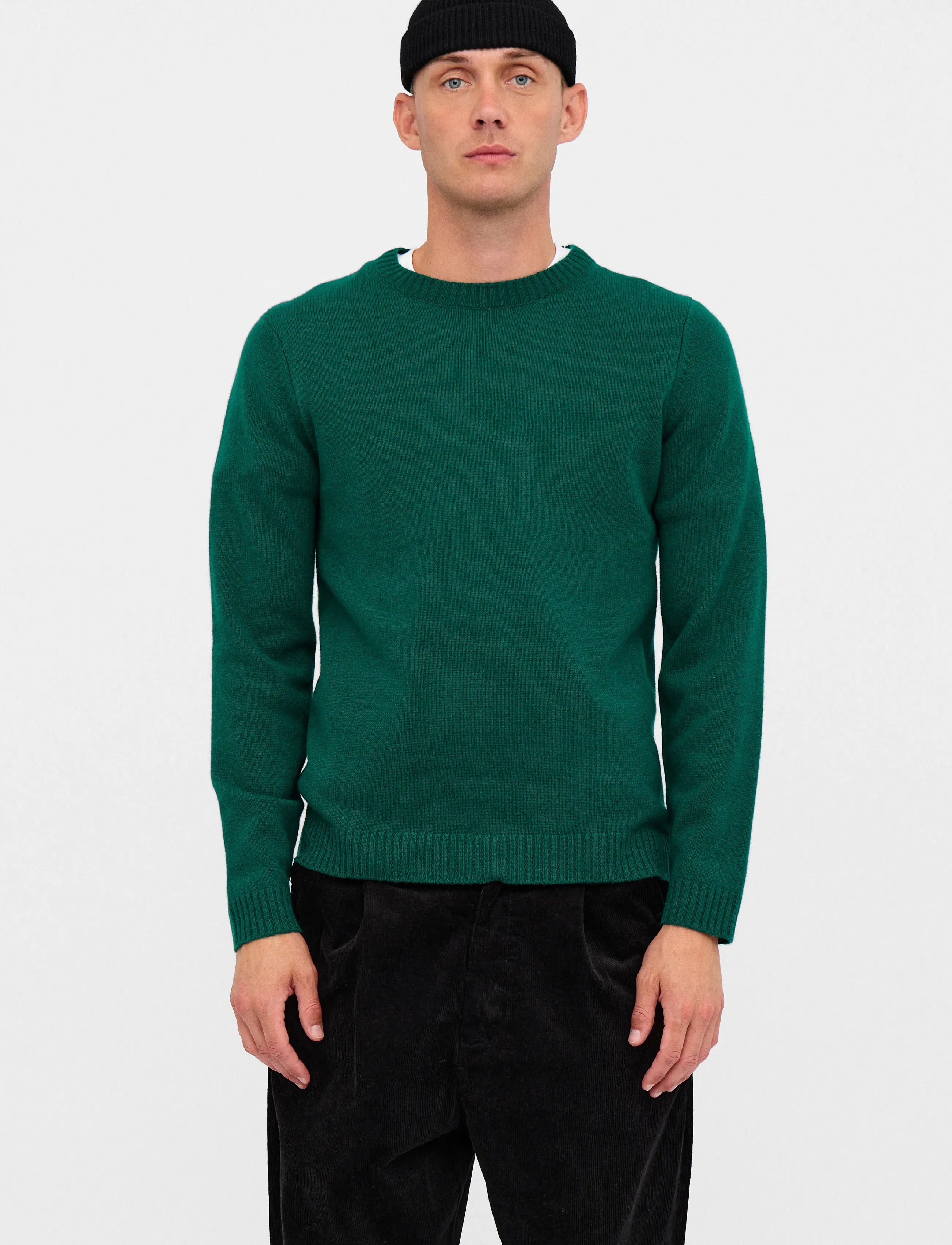 Anerkjendt - AKPETER MERINO WOOL KNIT - round necks - hunter green - 2