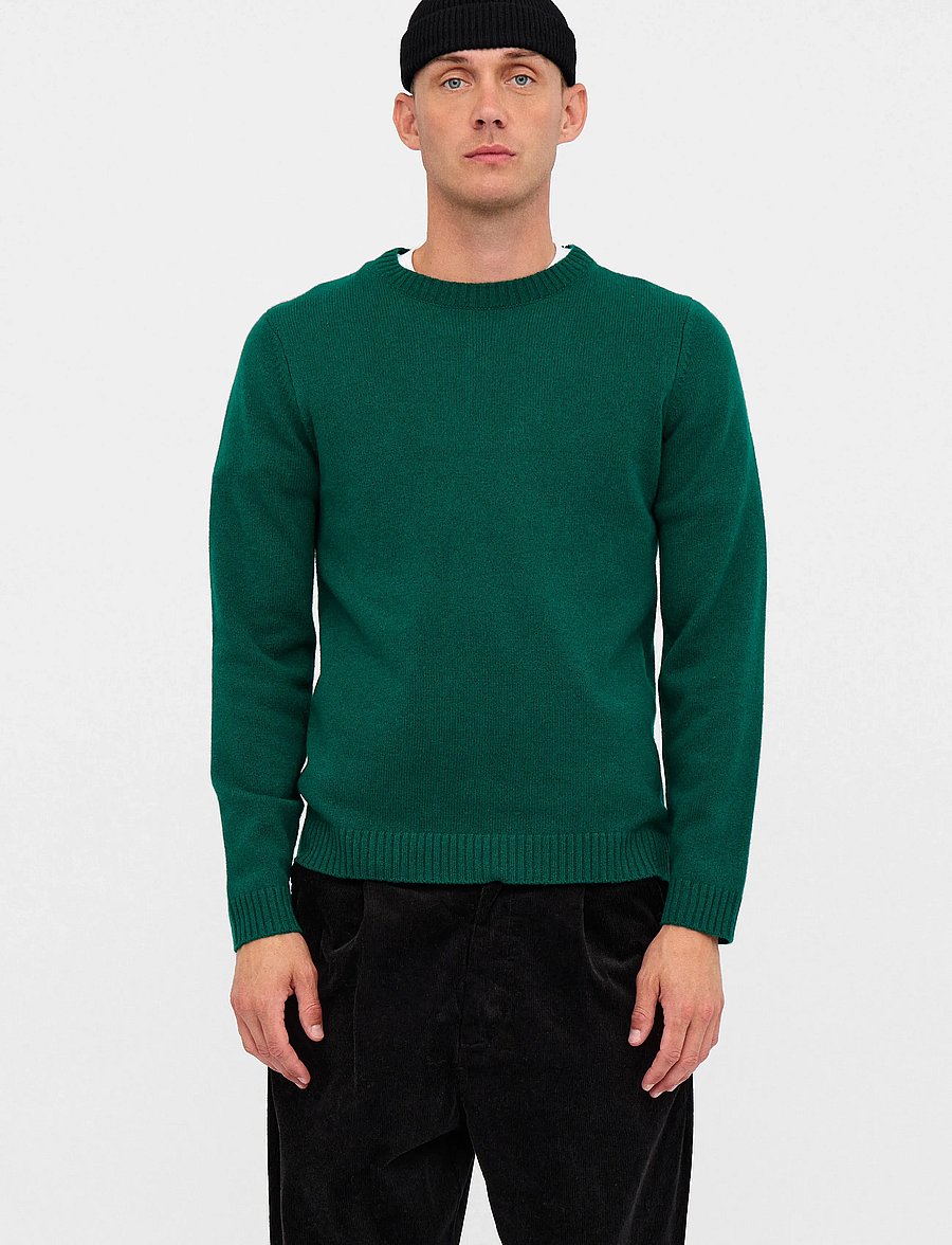 Anerkjendt - AKPETER MERINO WOOL KNIT - round necks - hunter green - 2
