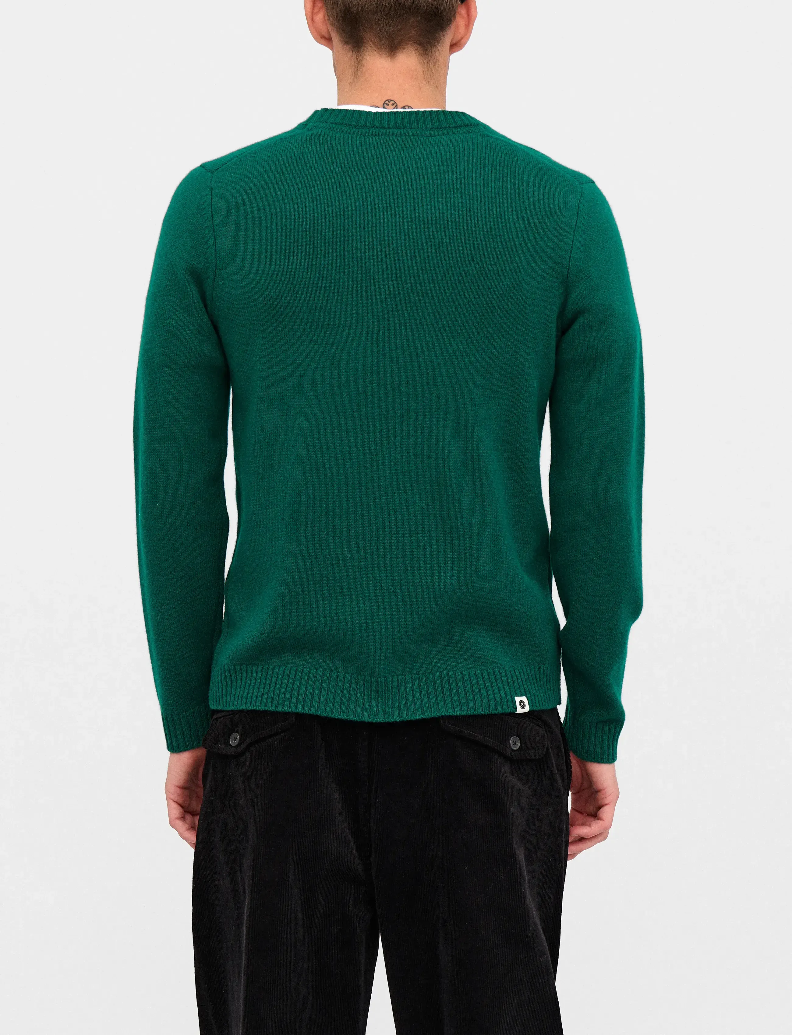 Anerkjendt - AKPETER MERINO WOOL KNIT - round necks - hunter green - 4