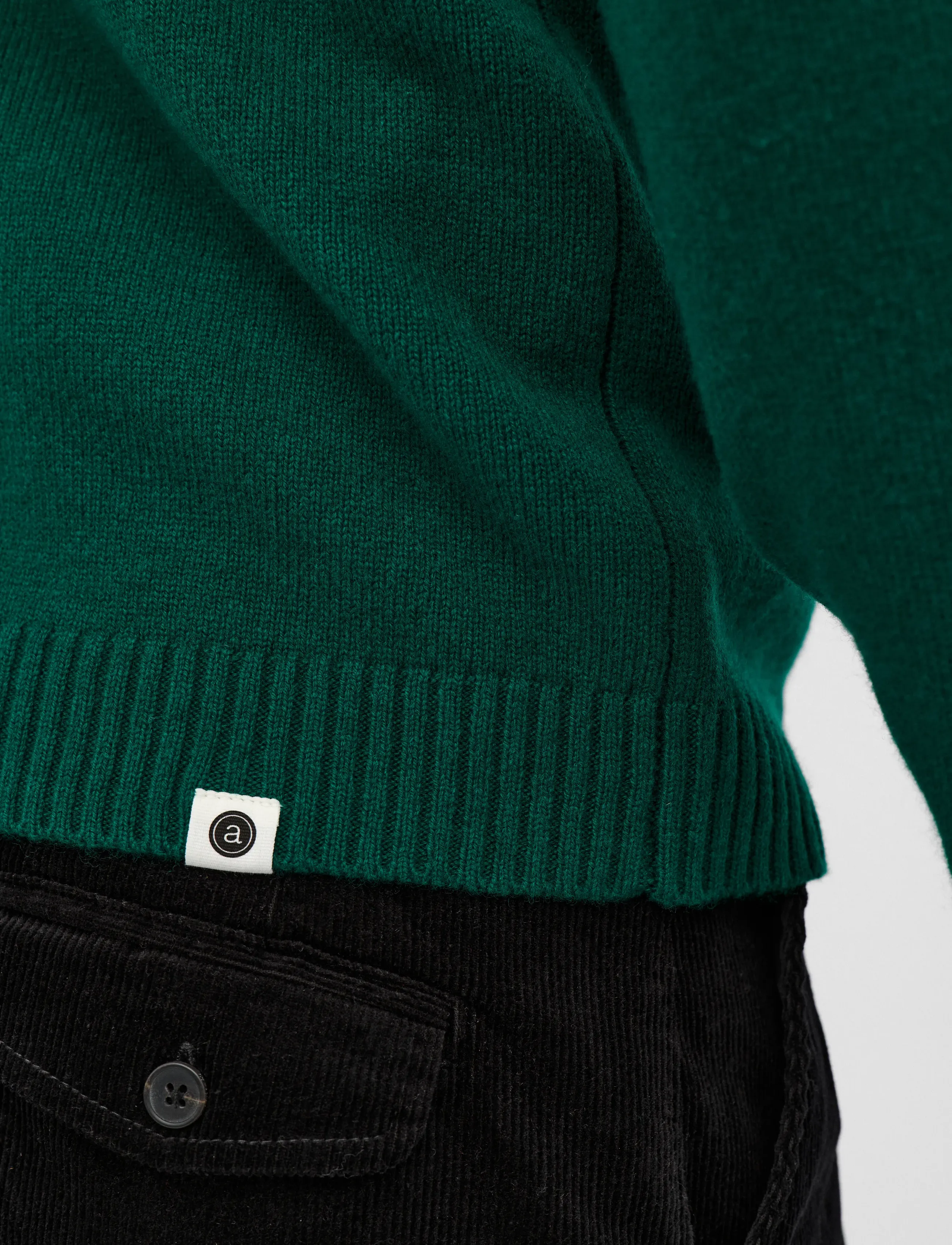 Anerkjendt - AKPETER MERINO WOOL KNIT - round necks - hunter green - 5