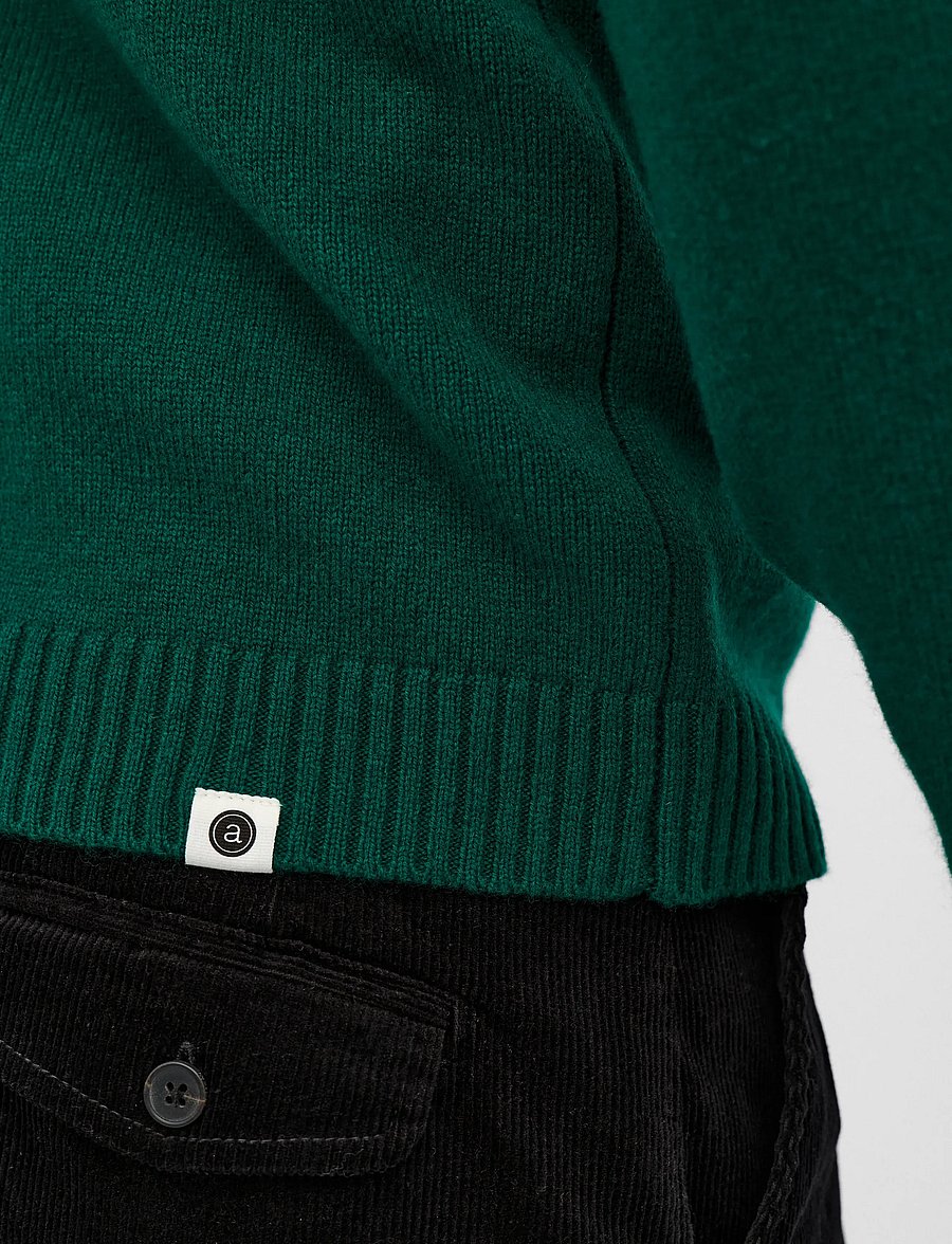 Anerkjendt - AKPETER MERINO WOOL KNIT - round necks - hunter green - 5