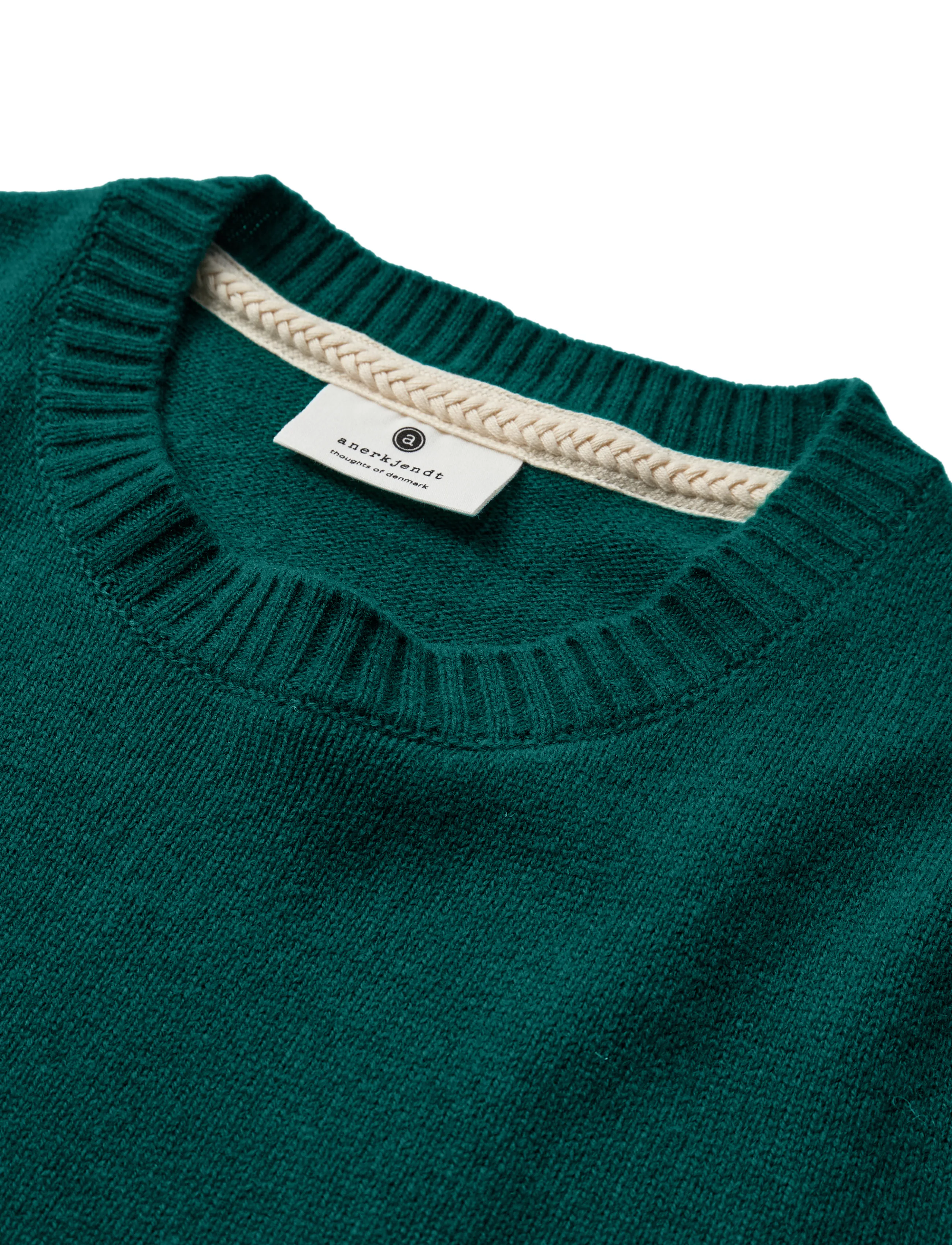 Anerkjendt - AKPETER MERINO WOOL KNIT - rundhals - hunter green - 2