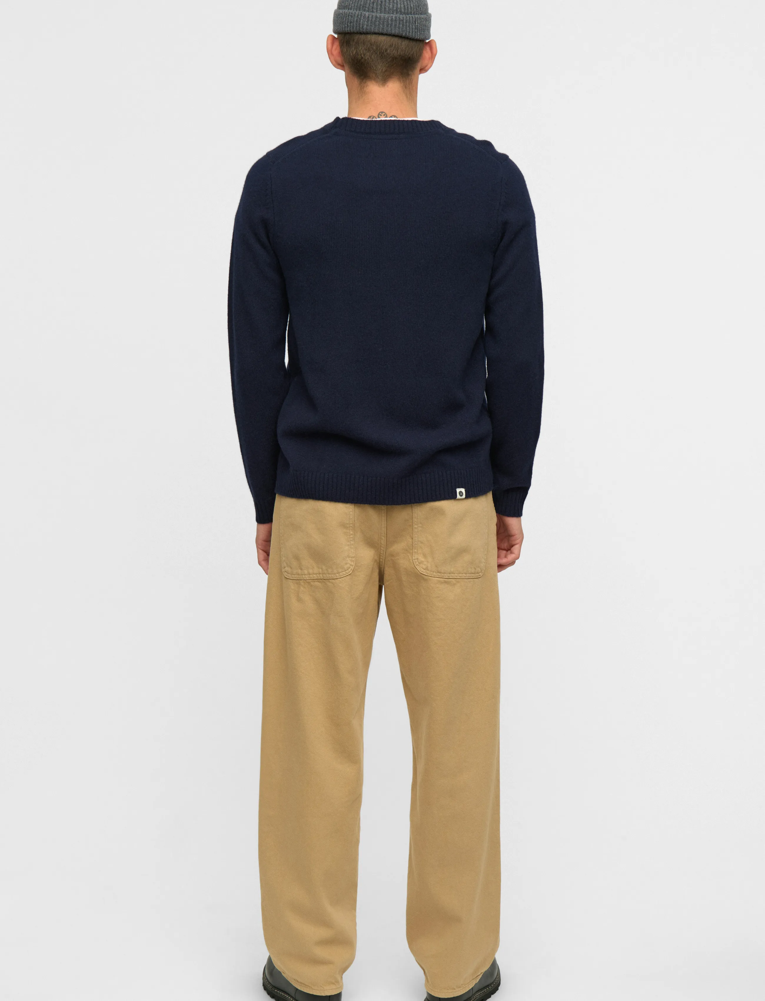 Anerkjendt - AKPETER MERINO WOOL KNIT - rundhals - sky captain - 3