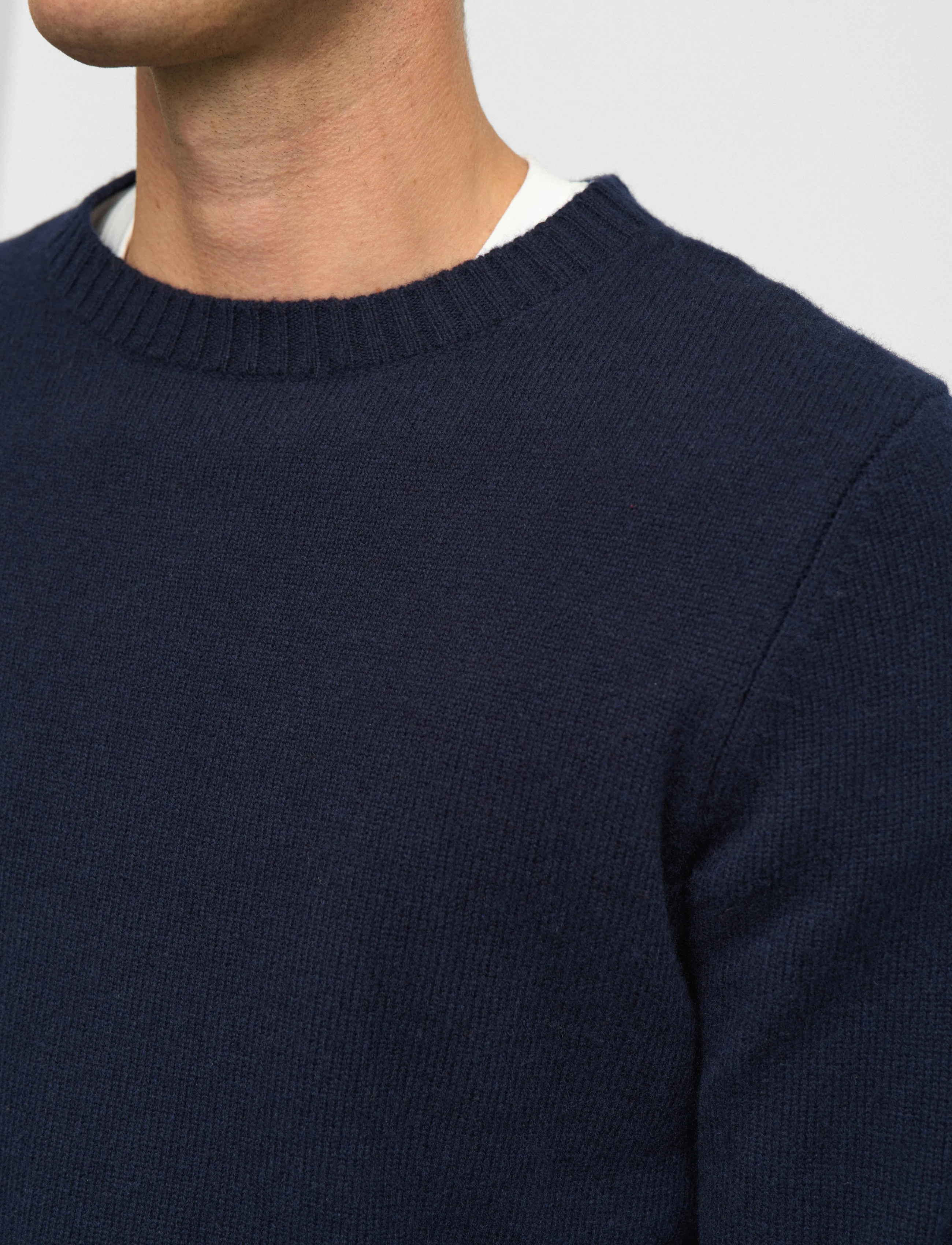 Anerkjendt - AKPETER MERINO WOOL KNIT - rundhals - sky captain - 4