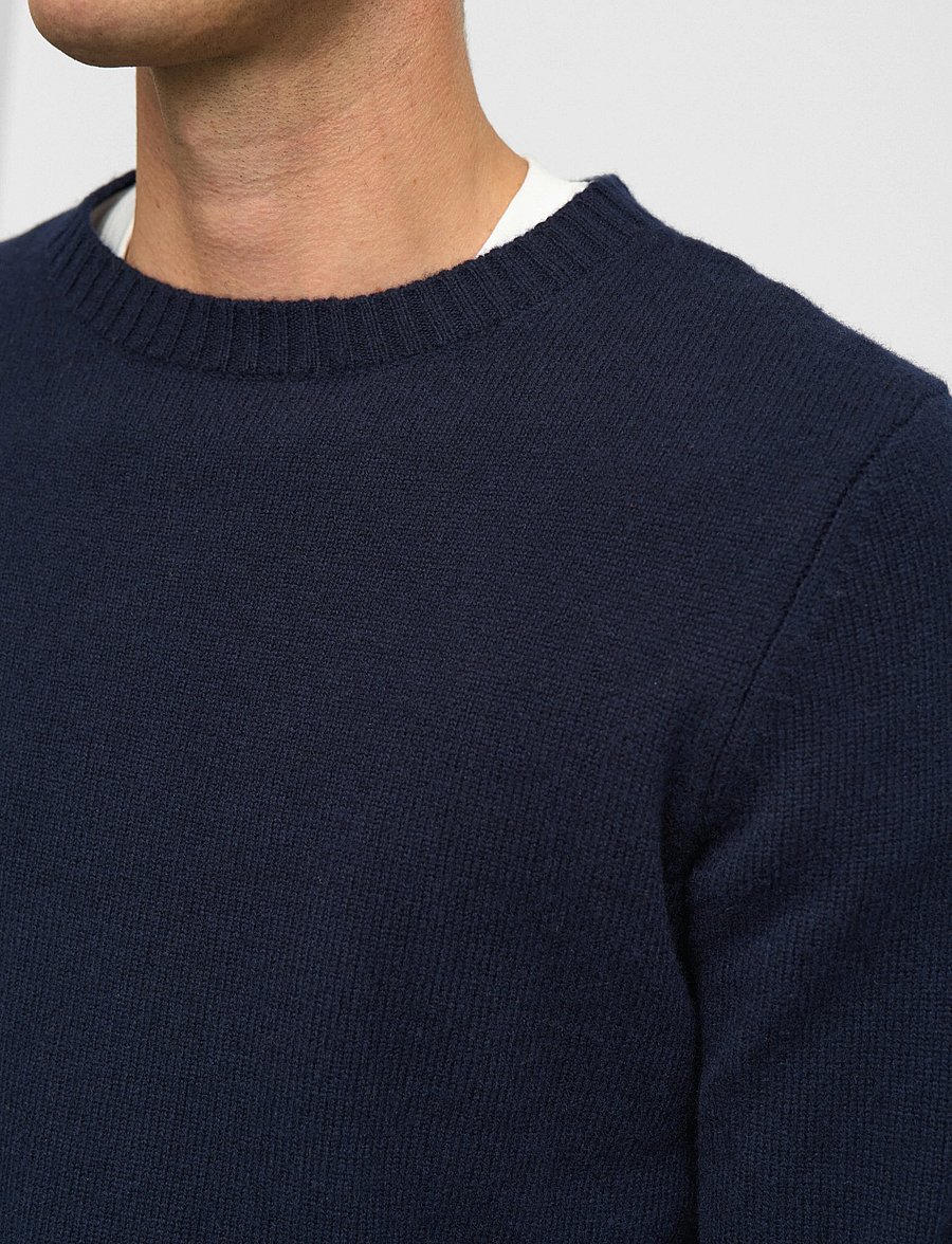 Anerkjendt - AKPETER MERINO WOOL KNIT - rundhals - sky captain - 4