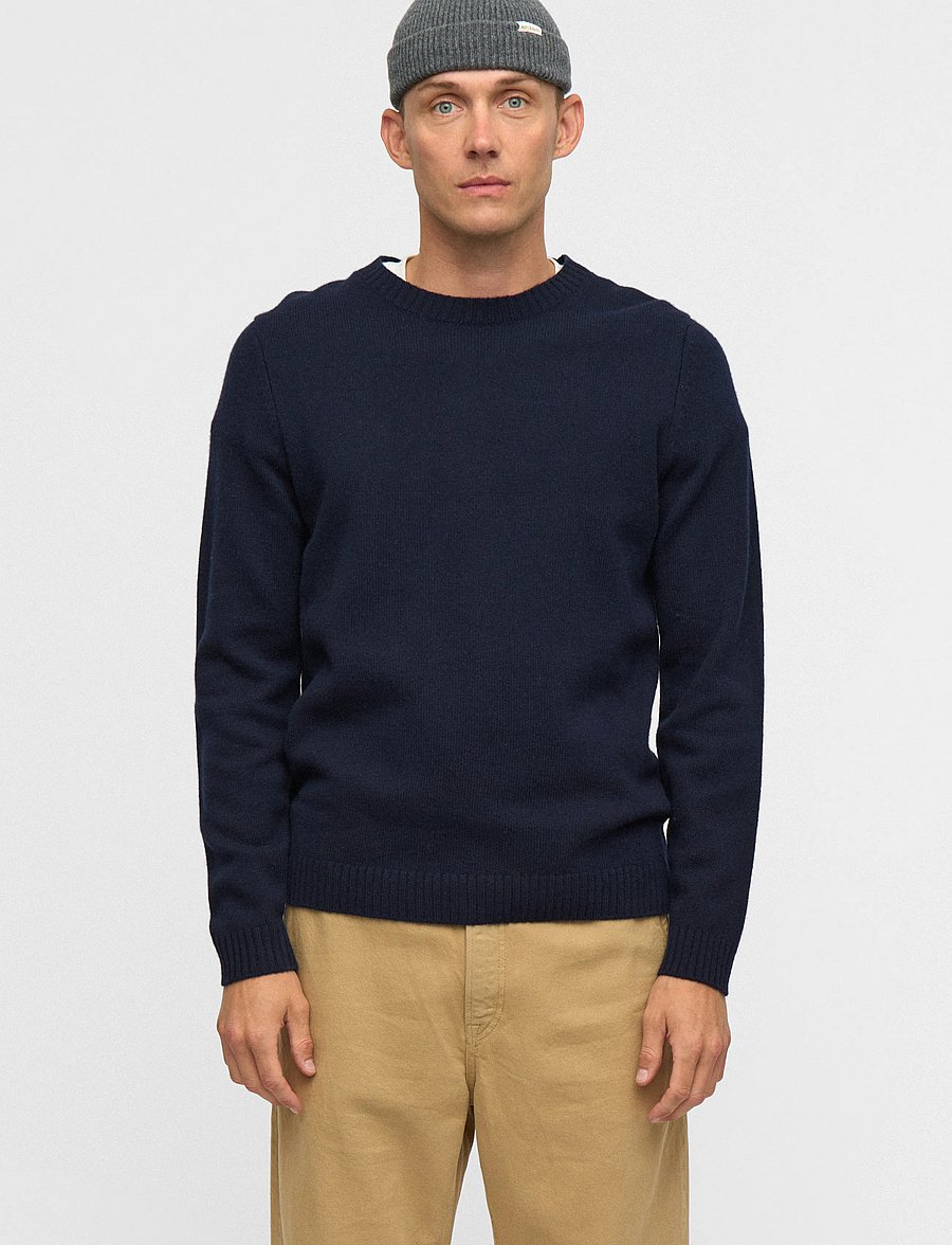 Anerkjendt - AKPETER MERINO WOOL KNIT - rundhals - sky captain - 0